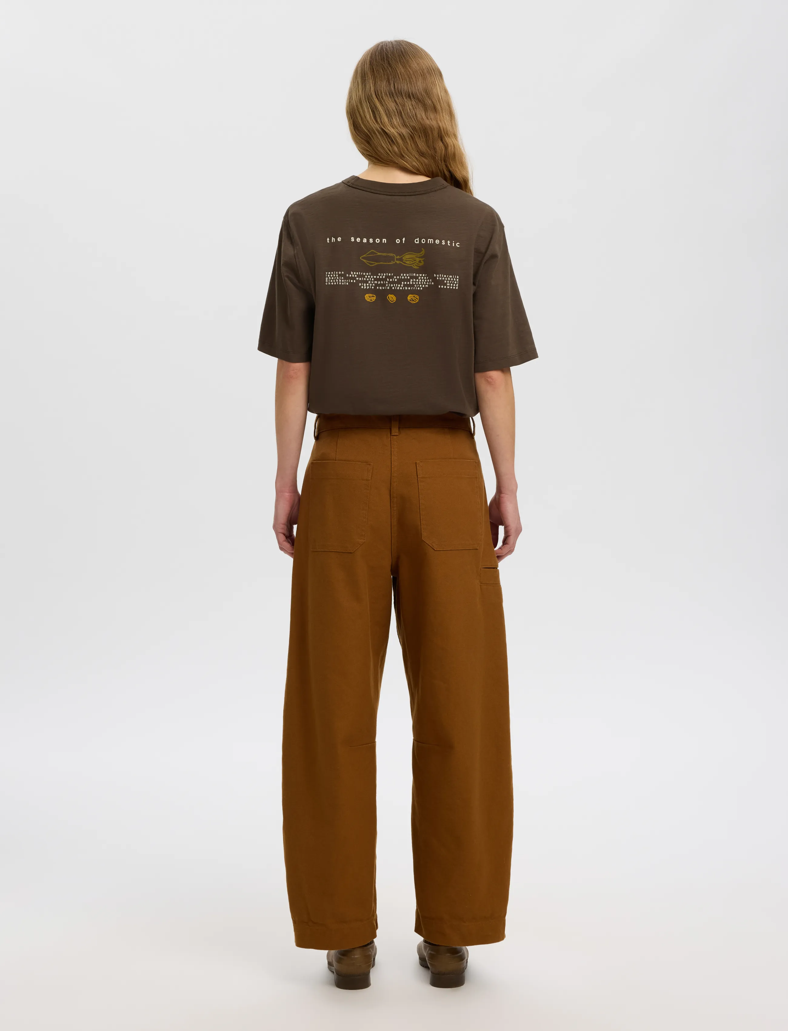 Selected - SLWDOMESTIC RELAXED DIA SS TEE - turkish coffee - 3