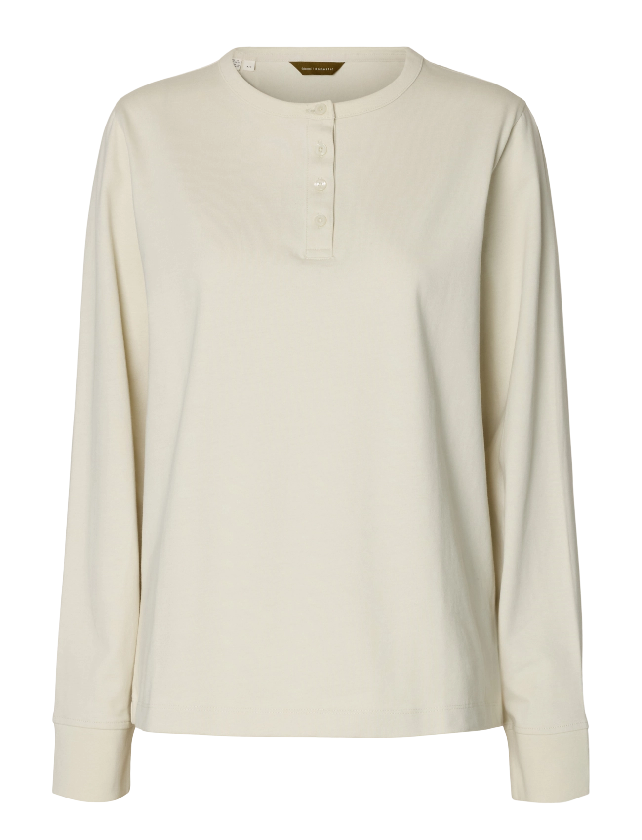 Selected - SLWDOMESTIC RONA LS HENLEY - silver birch - 1