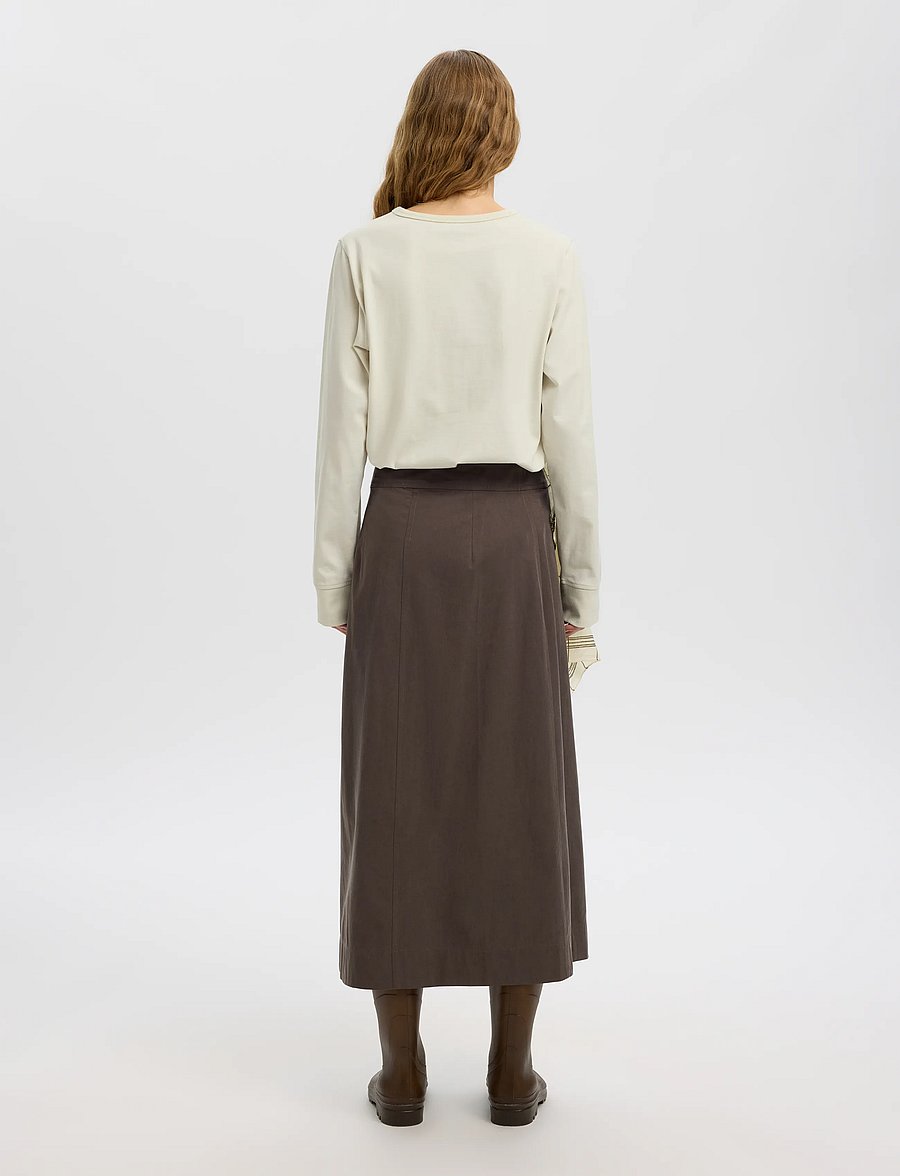 Selected - SLWDOMESTIC RONA LS HENLEY - long-sleeved tops - silver birch - 2