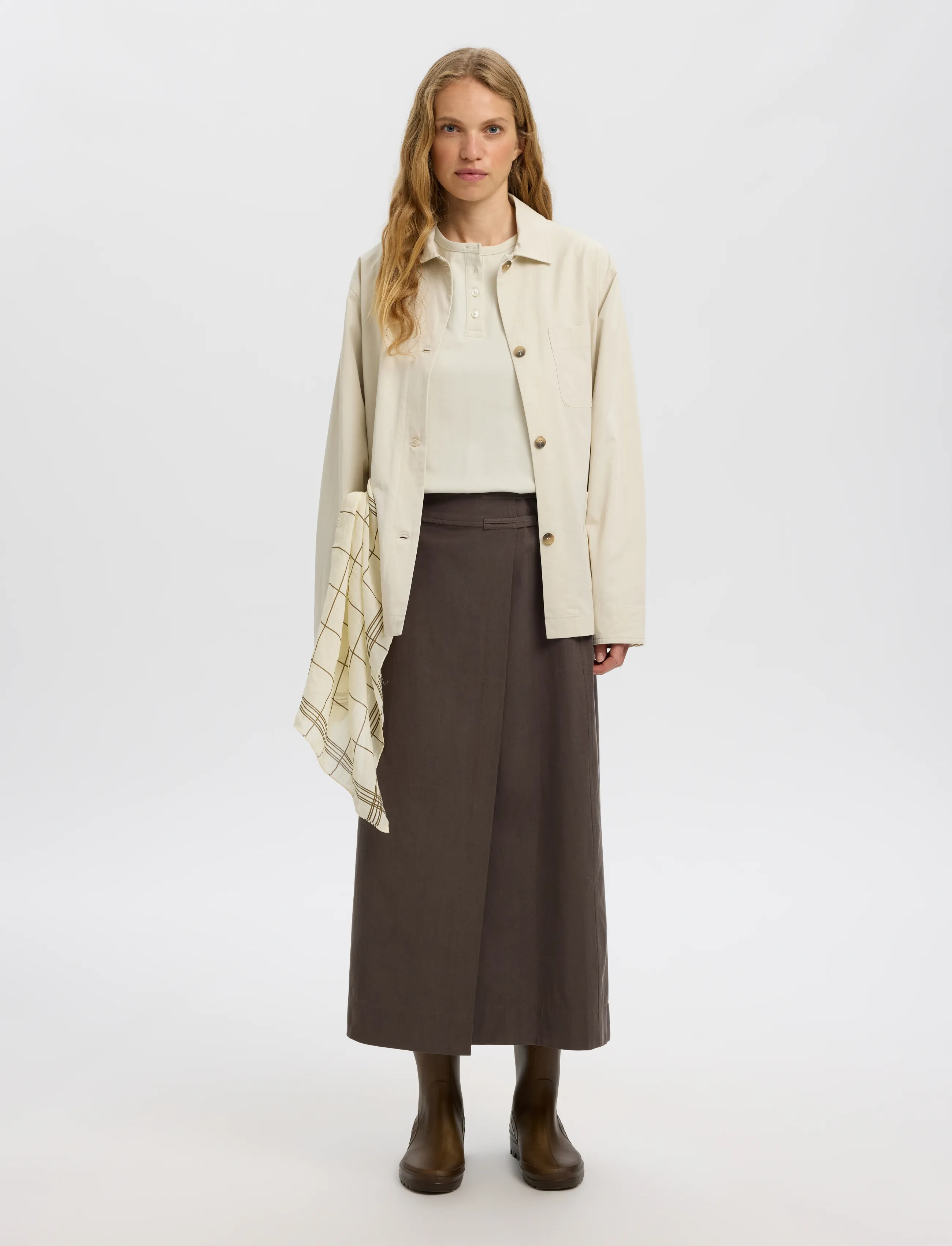 Selected - SLWDOMESTIC RONA LS HENLEY - silver birch - 5