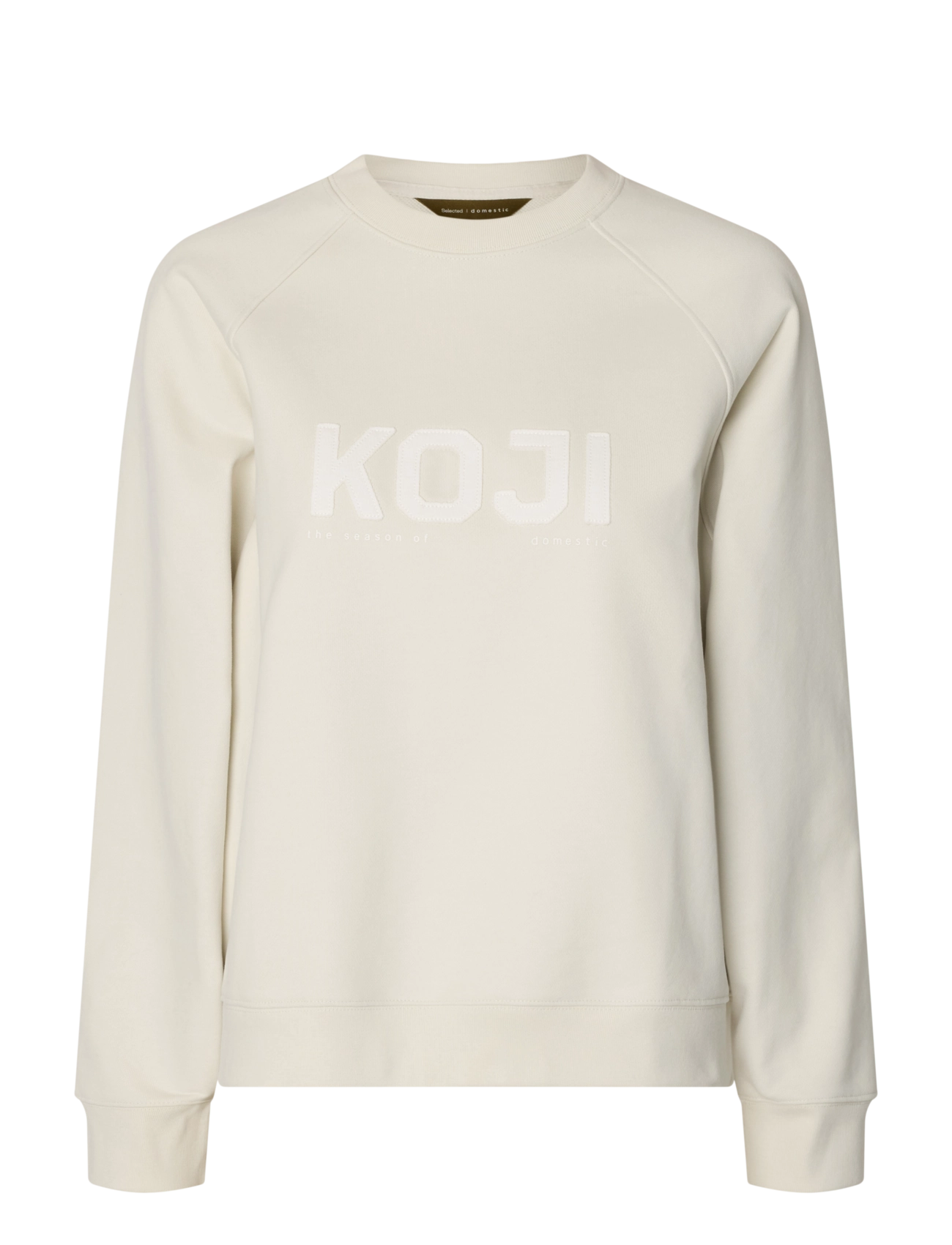 Selected SLWDOMESTIC ASELA LS SWEATSHIRT - Clothing - SILVER BIRCH / cream