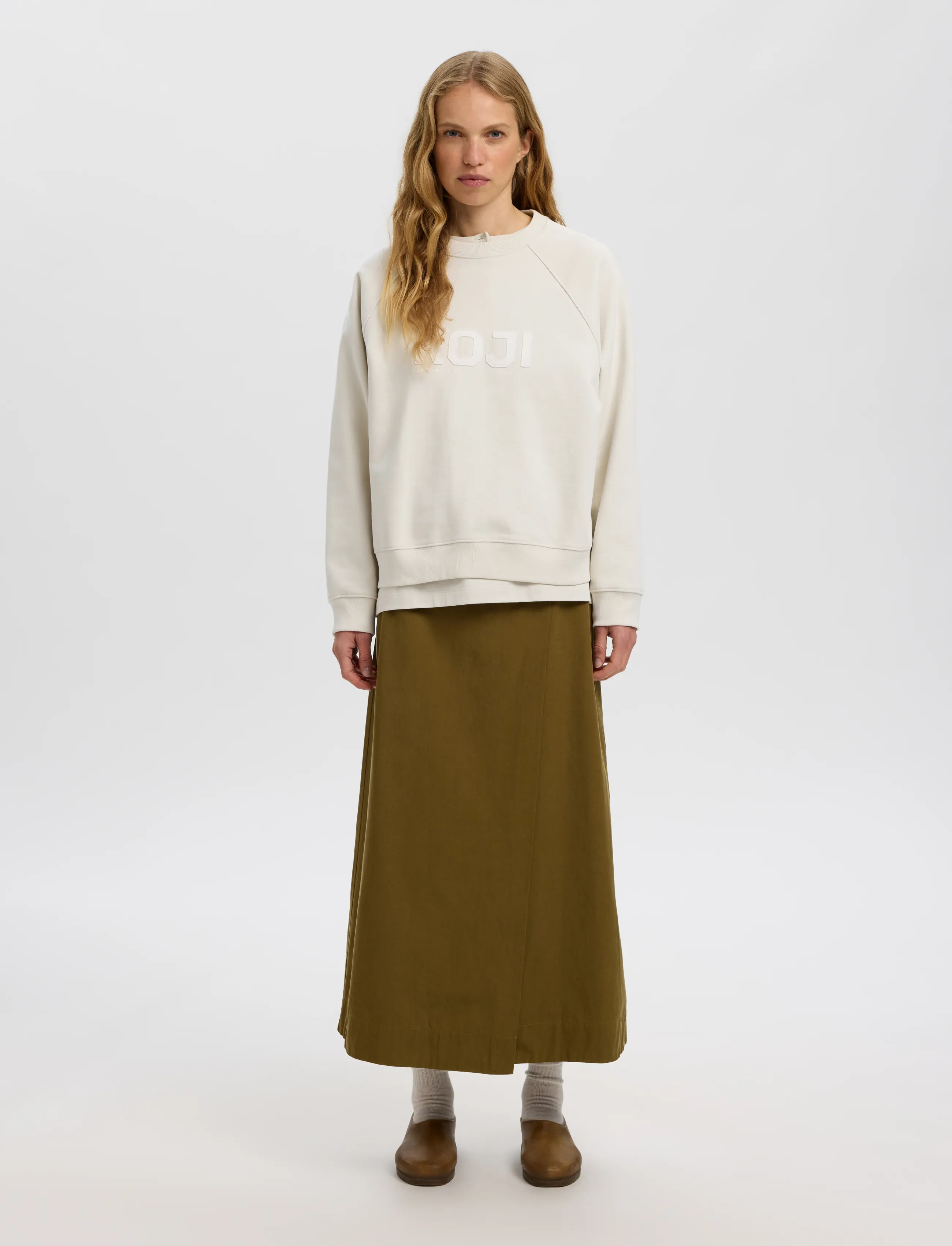 Selected - SLWDOMESTIC ASELA LS SWEATSHIRT - everyday style - silver birch - 3