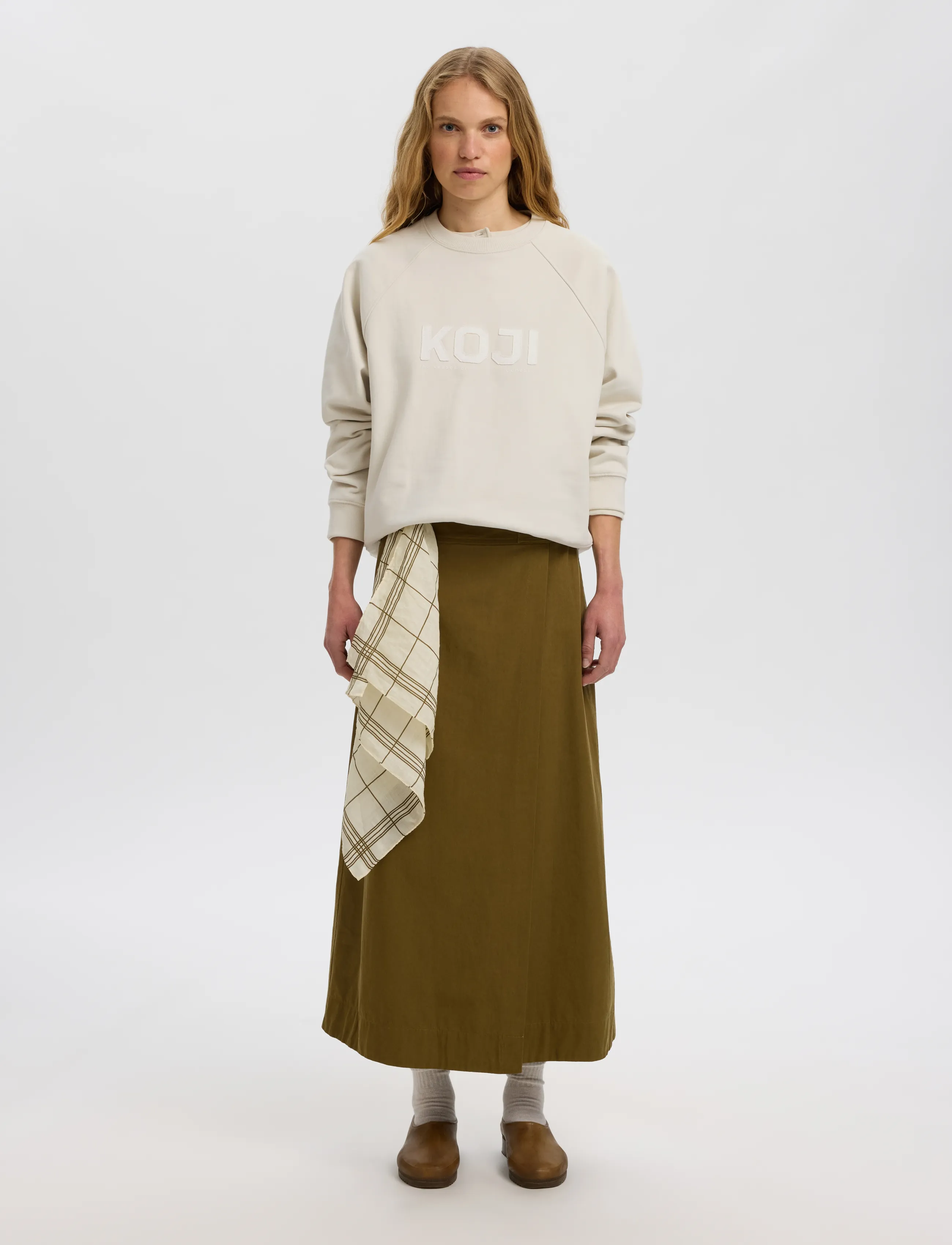Selected - SLWDOMESTIC ASELA LS SWEATSHIRT - everyday style - silver birch - 5