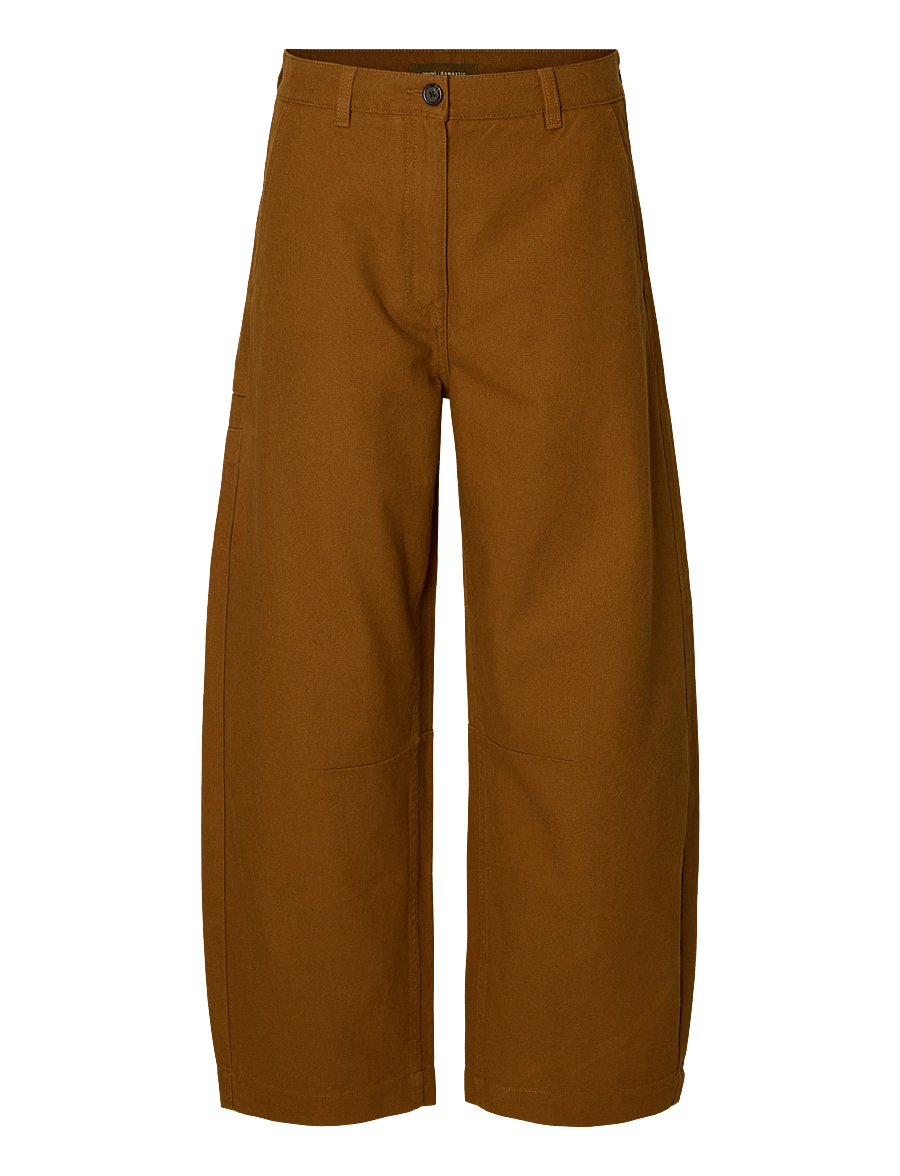 Selected - SLWBARREL NICKA DOMESTIC MW PANT - hosen mit geradem bein - monks robe - 1