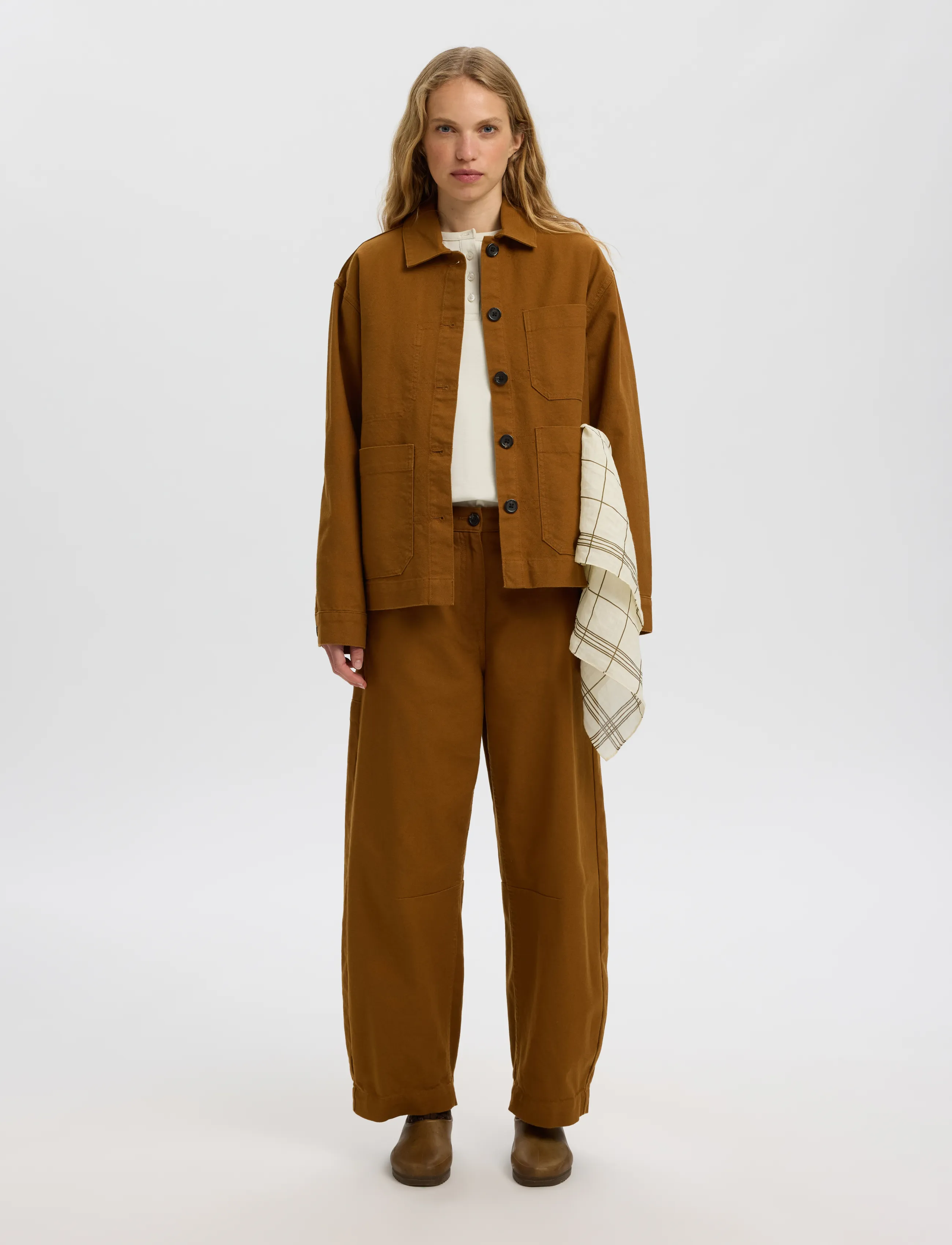 Selected - SLWBARREL NICKA DOMESTIC MW PANT - barrel-püksid - monks robe - 5