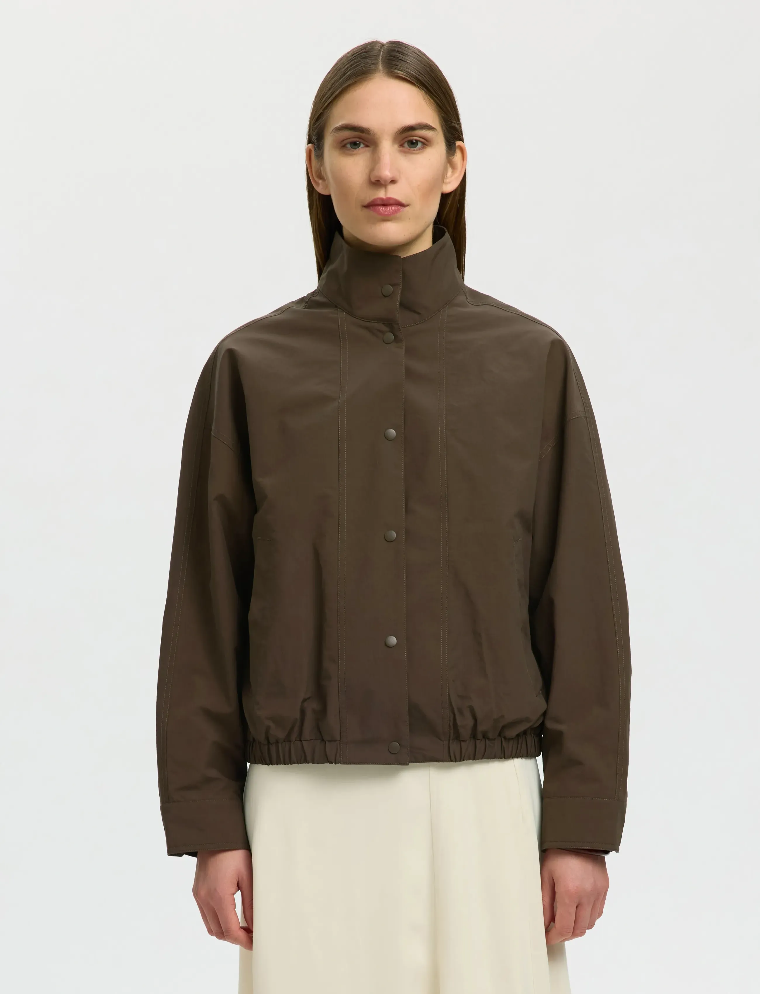 Selected Slwpernille Jacket, 42, Jackets, Khakigrün - Windbreakers, Frauen