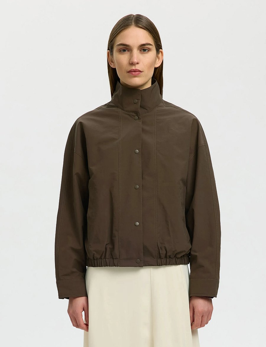 Selected - SLWPERNILLE JACKET - turkish coffee - 0