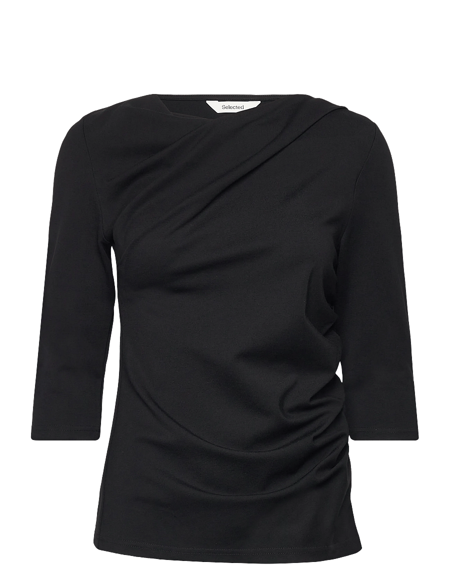 Selected - SLFIRA-CAROLINA 3/4 TOP - långärmade toppar - black - 0