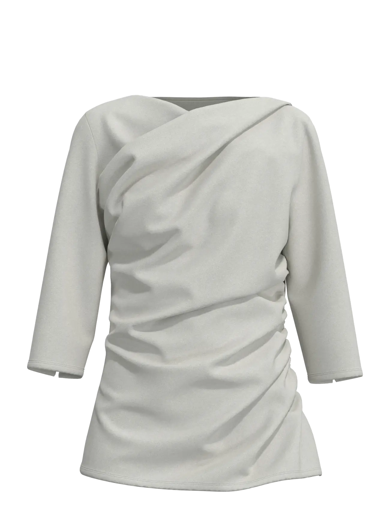 Selected Slfira-Carolina 3/4 Top, S, Grey, T-Shirts & Toppe > Langærmede, Dame