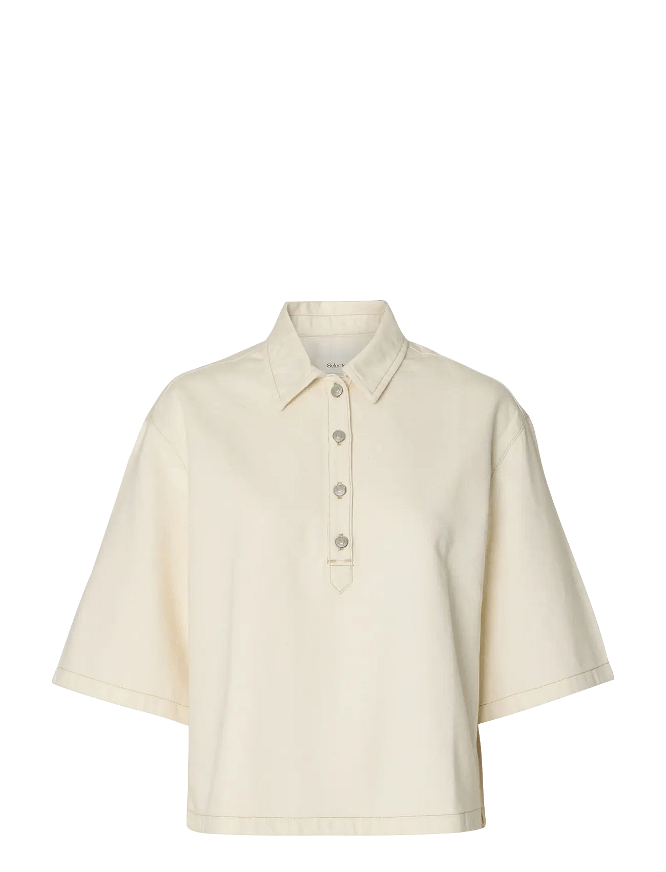Selected | Slfliva-Tenna 2/4 Boxi Polo Denim Shirt | 40