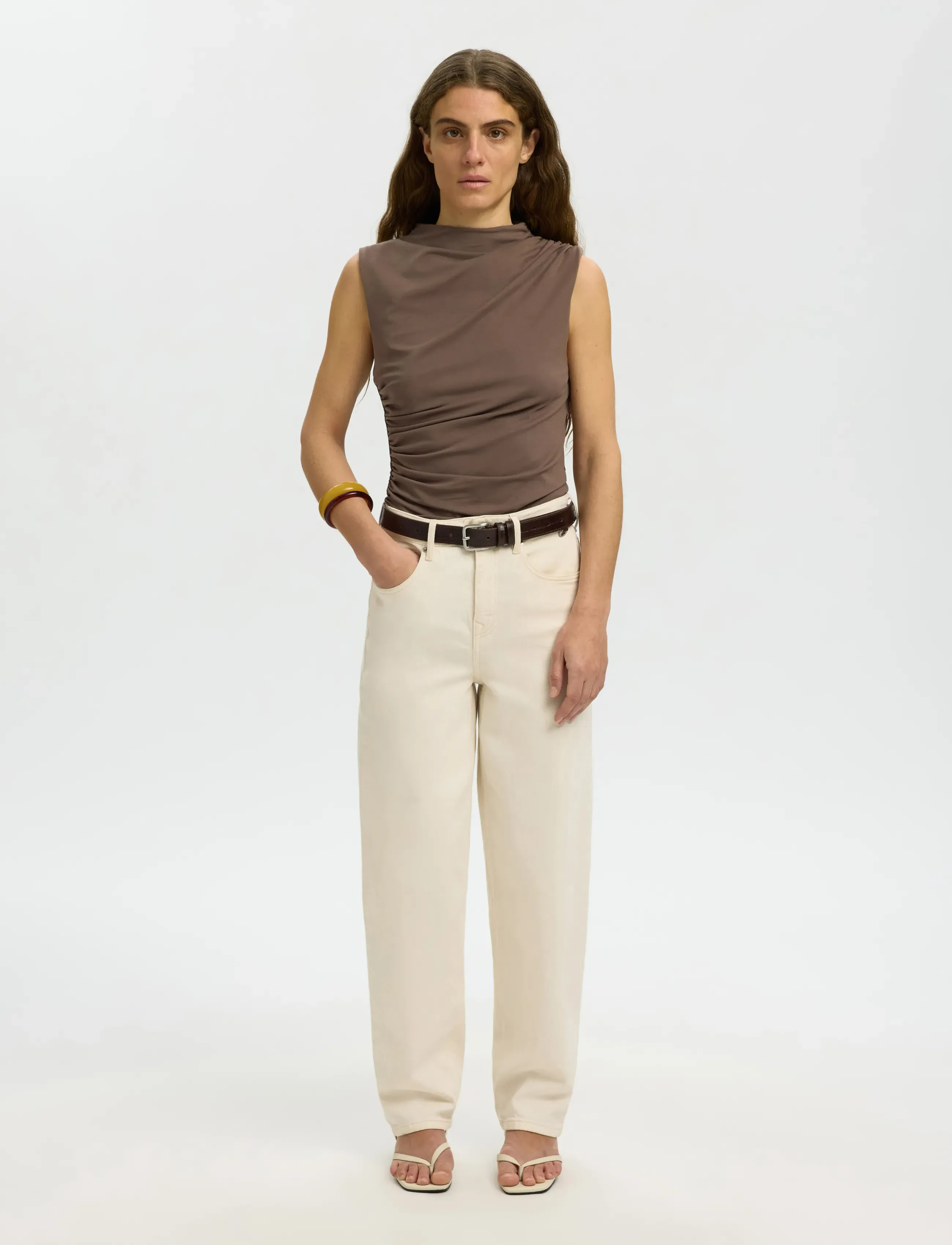 Selected - SLFMOA SL TOP - rollkragenpullover - chocolate chip - 3