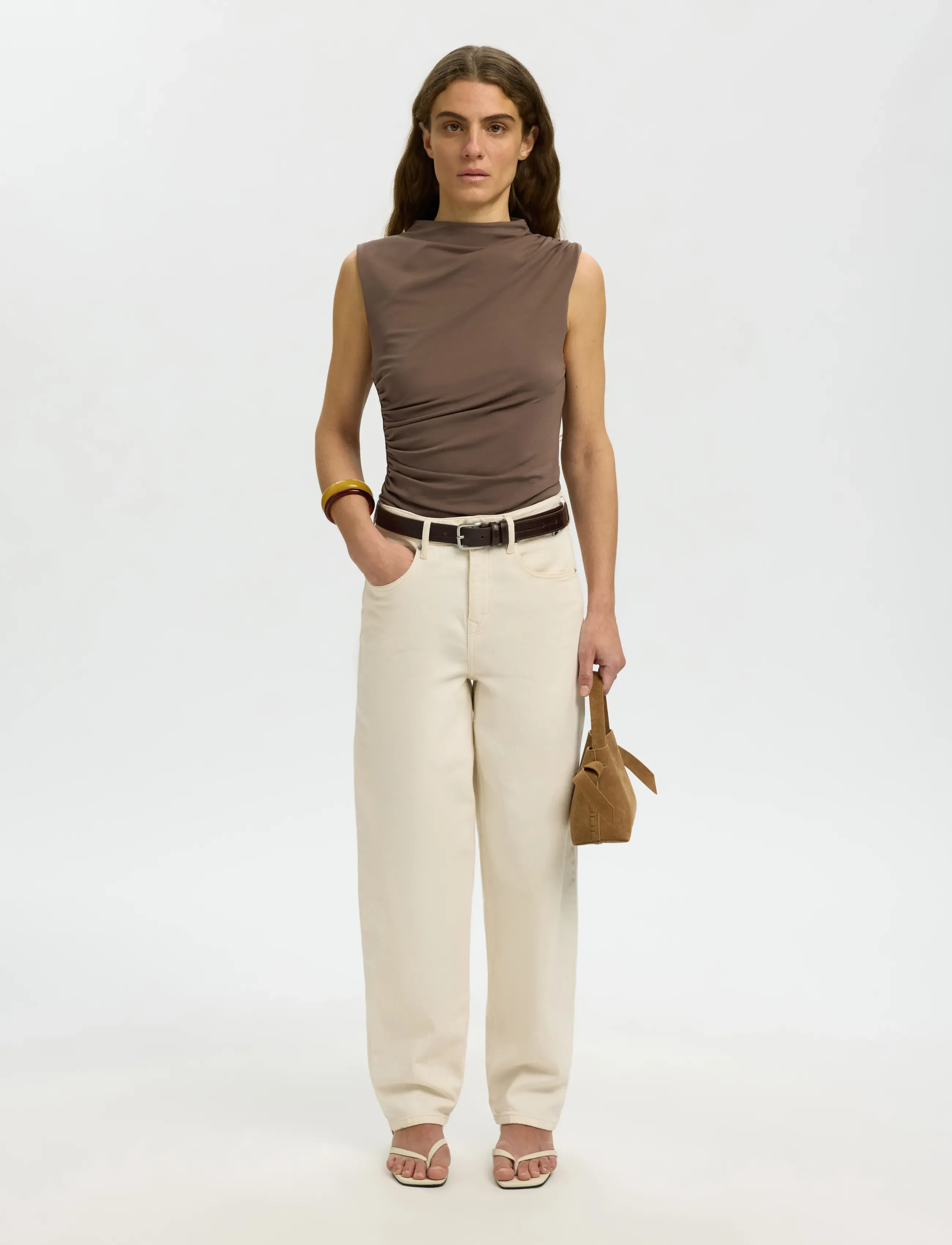 Selected - SLFMOA SL TOP - rollkragenpullover - chocolate chip - 5