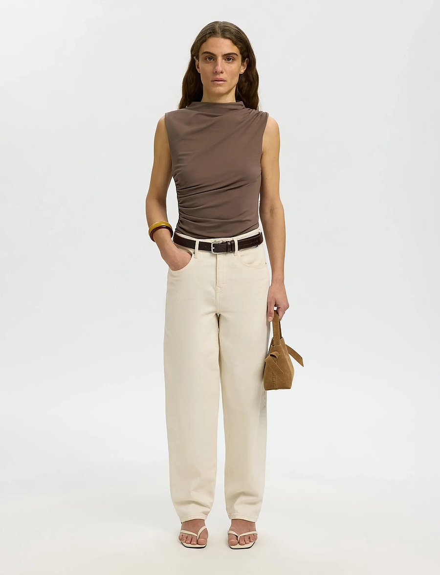 Selected - SLFMOA SL TOP - rollkragenpullover - chocolate chip - 5