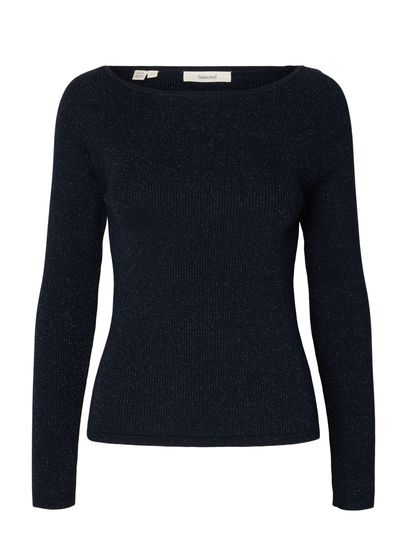 Selected SLWLURA LS KNIT BOAT NECK - Pullover - DARK SAPPHIRE / navy