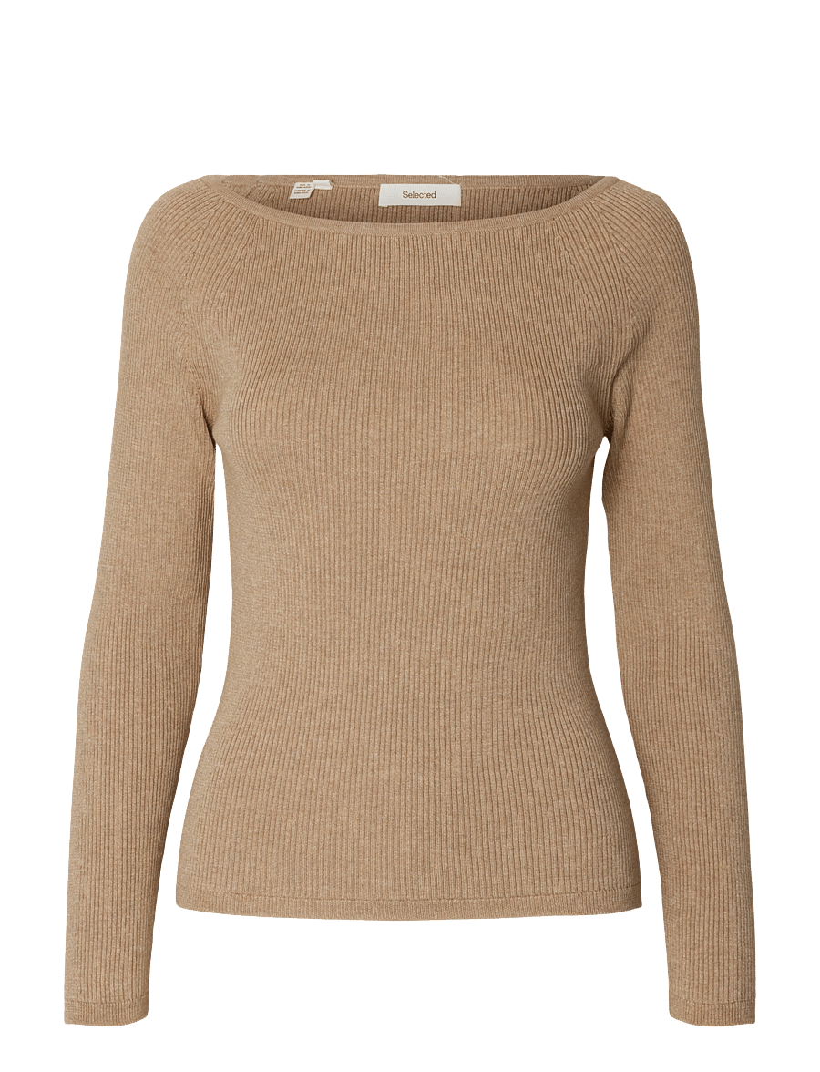 Selected - SLWLURA LS KNIT BOAT NECK - pullover - irish cream - 0