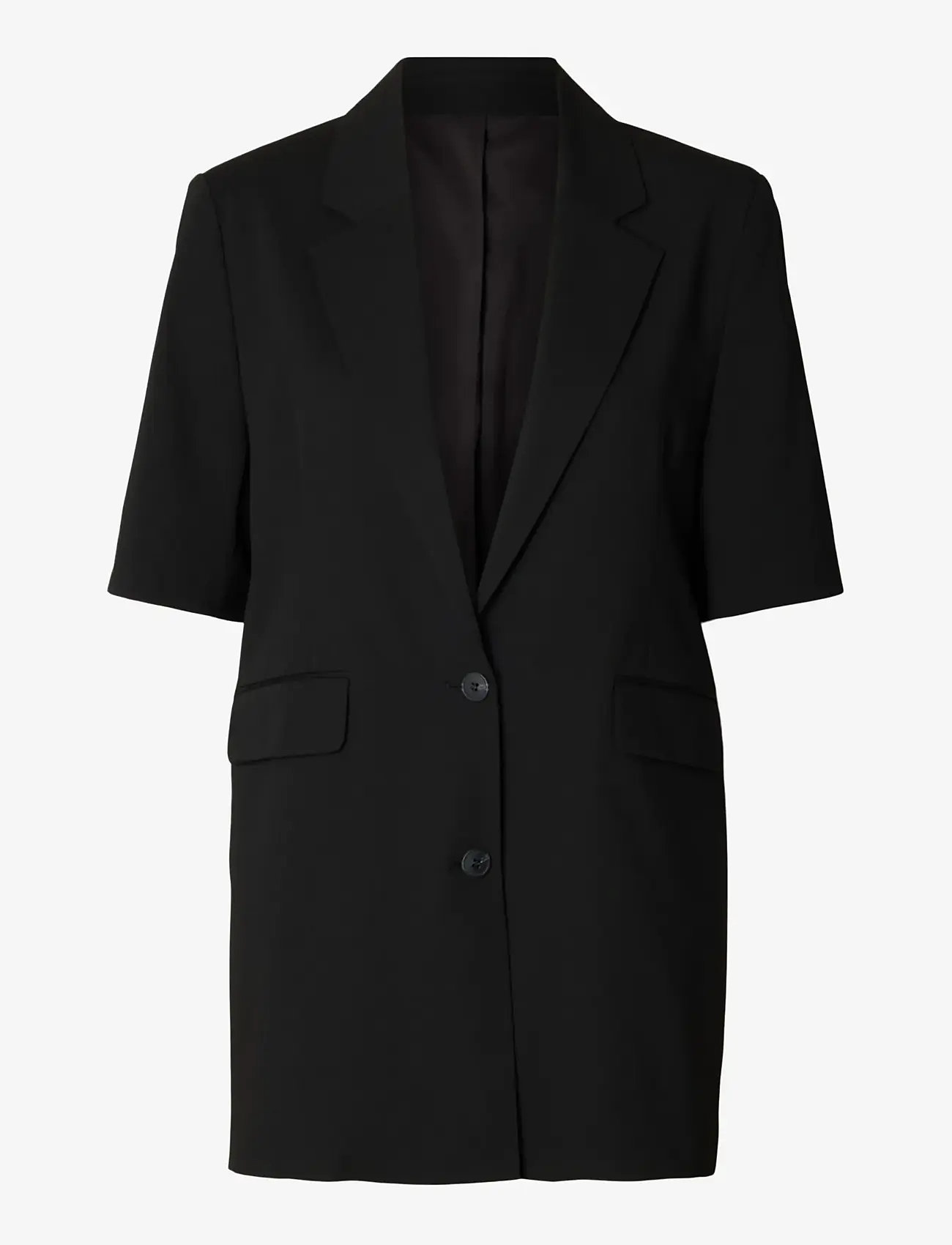 Selected - SLWRITA SS RELAXED BLAZER FD - einreihige blazer - black - 1