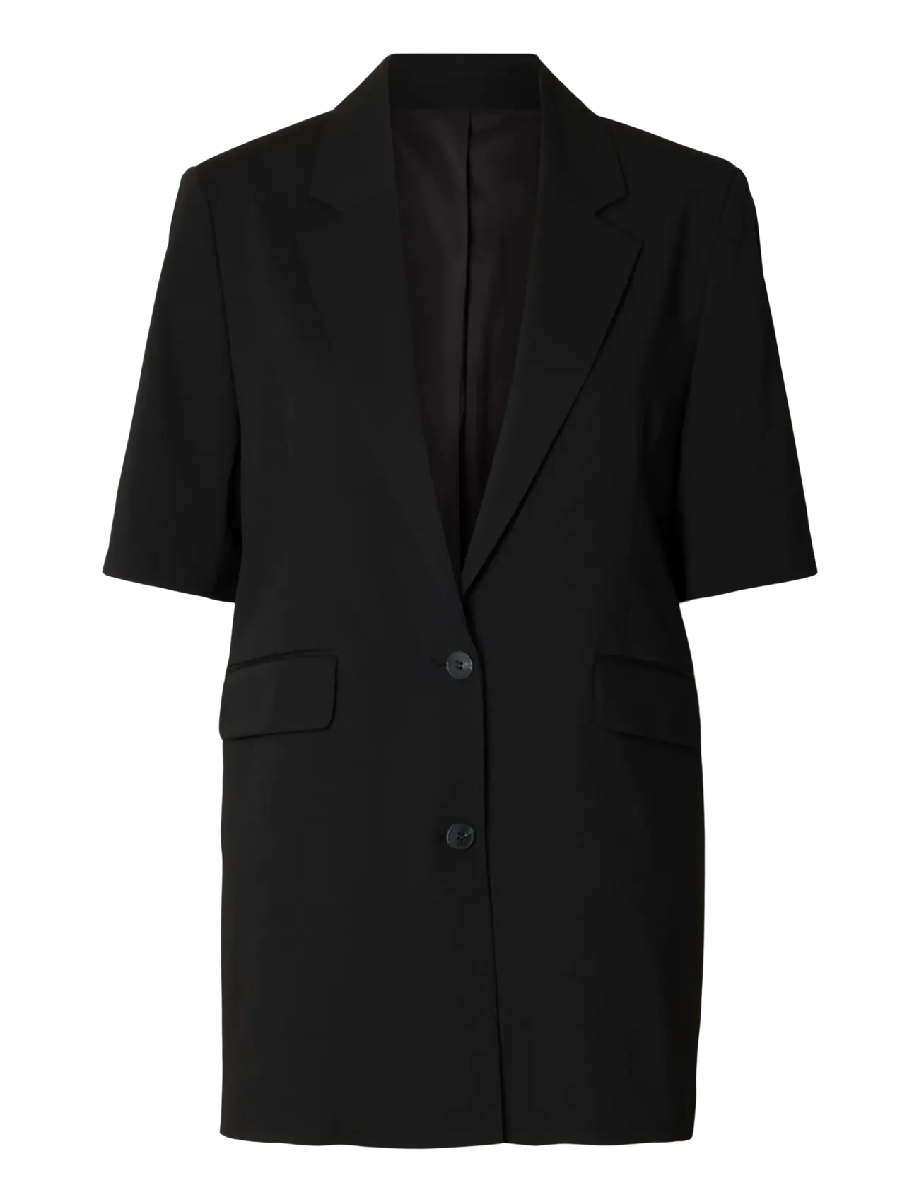 Selected SLWRITA SS RELAXED BLAZER FD - Blazer - BLACK / black