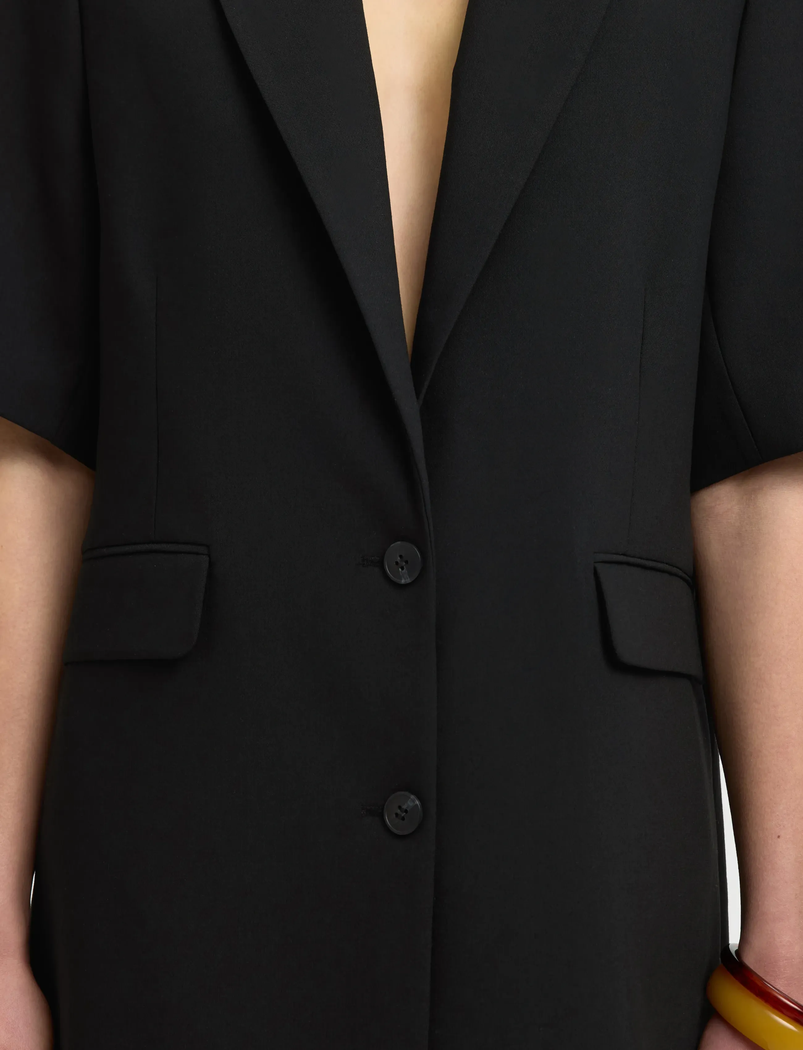 Selected - SLWRITA SS RELAXED BLAZER FD - black - 4