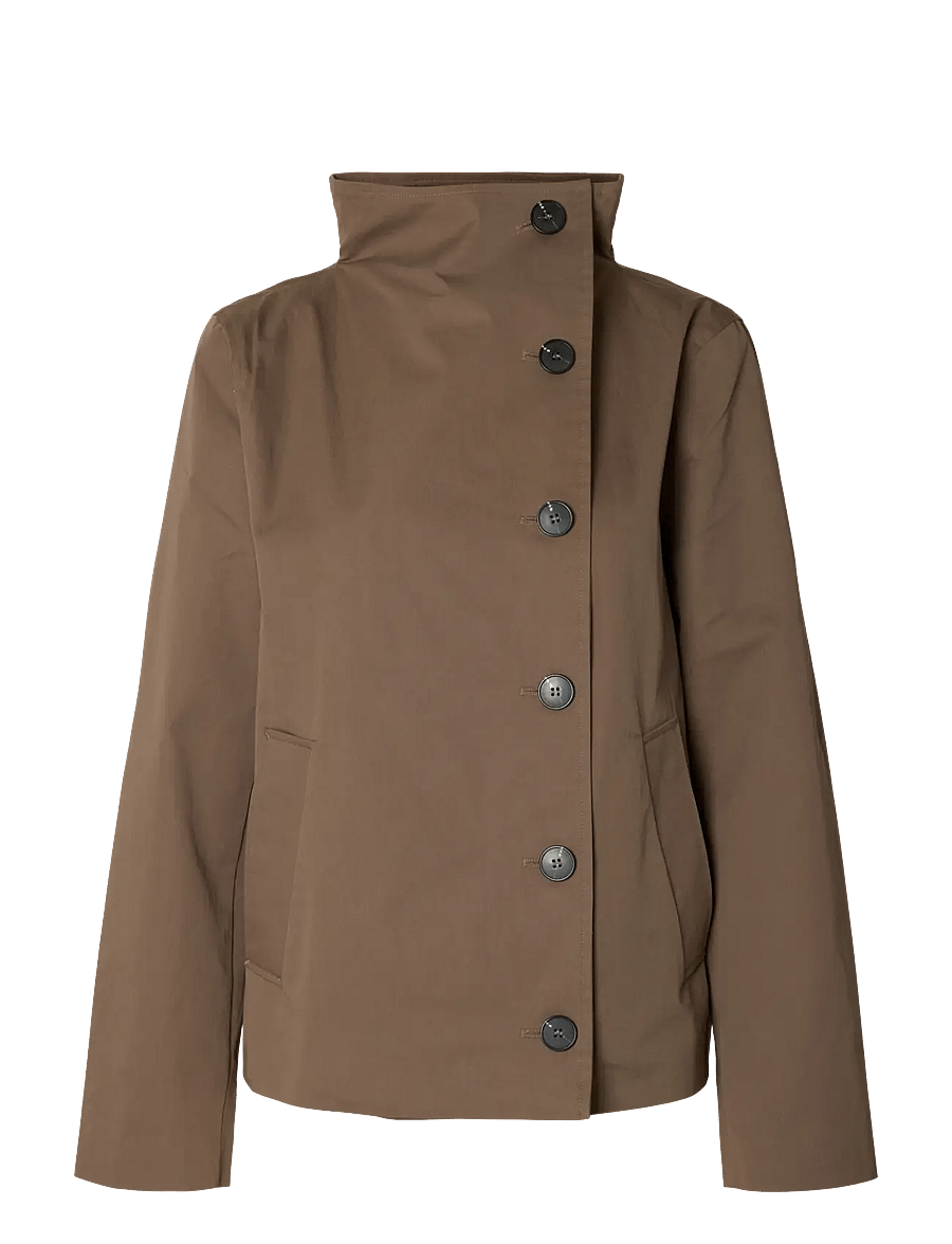 Selected - SLFCILO-ZOE JACKET - lette jakker - chocolate chip - 1