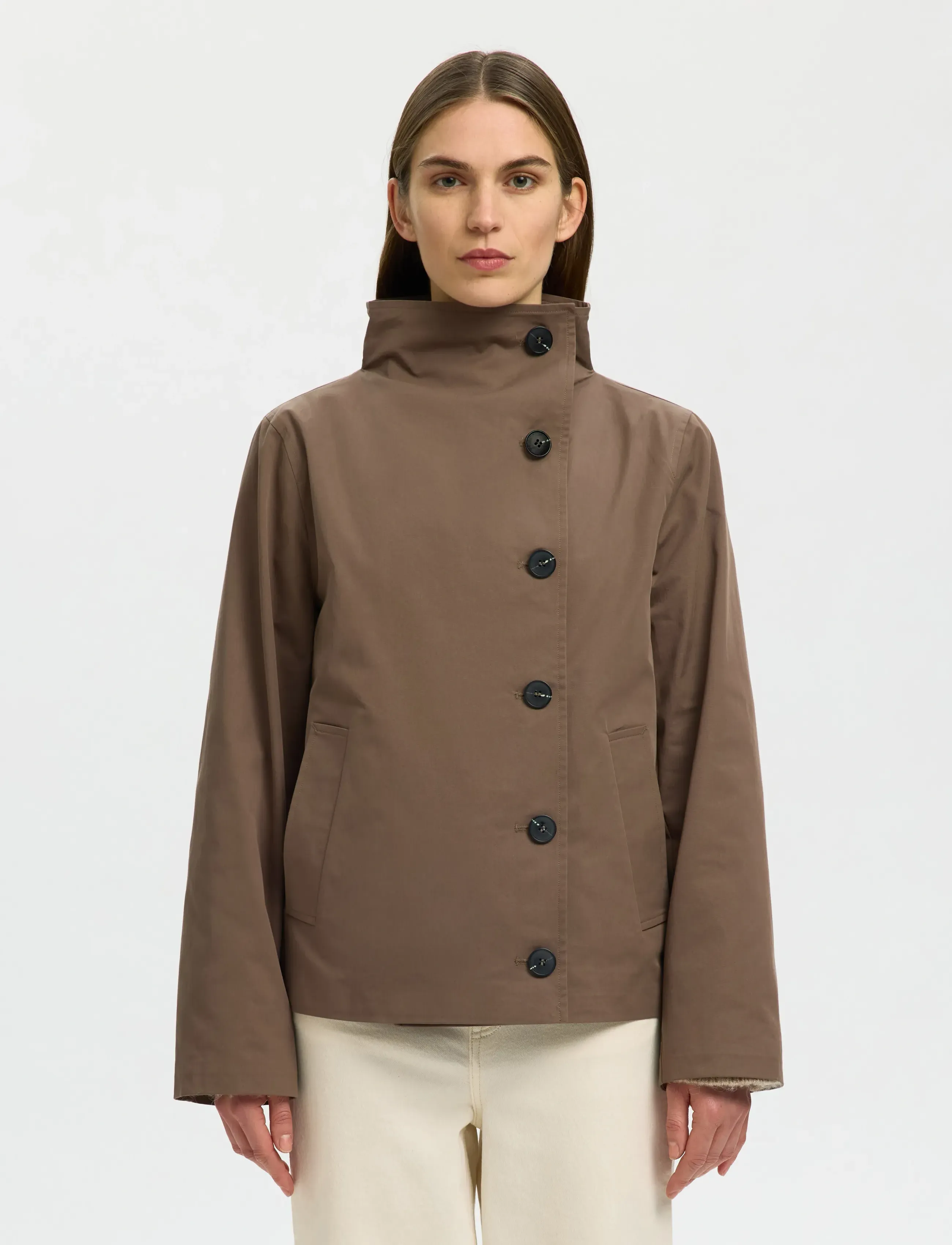 Selected SLFCILO-ZOE JACKET - Kläder - CHOCOLATE CHIP / brown