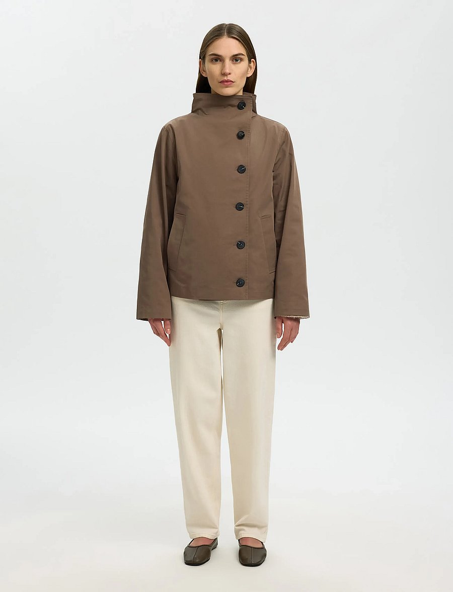 Selected - SLFCILO-ZOE JACKET - lette jakker - chocolate chip - 3