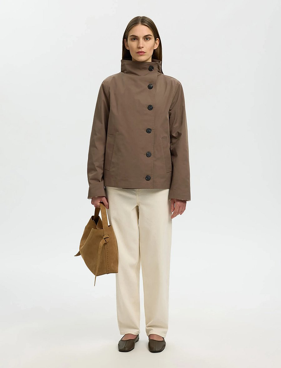 Selected - SLFCILO-ZOE JACKET - lette jakker - chocolate chip - 5