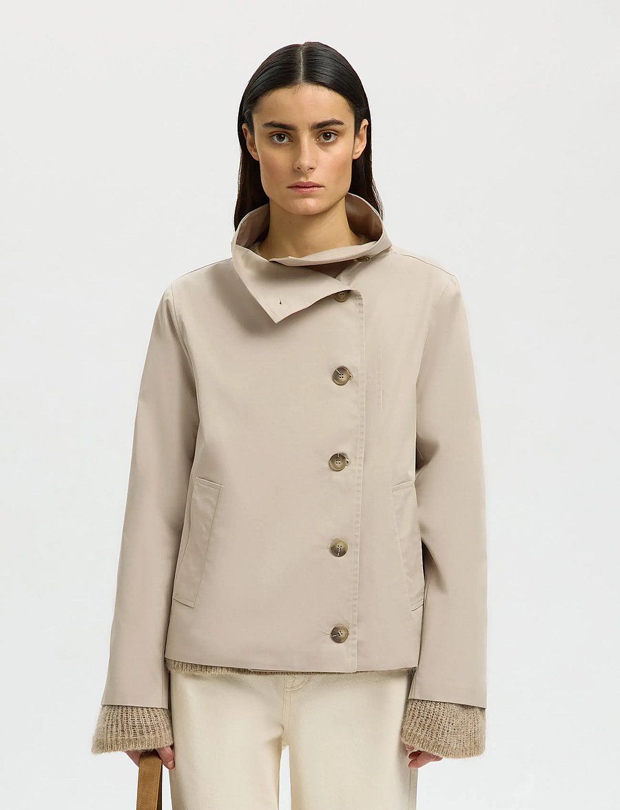 Selected - SLFCILO-ZOE JACKET - leichte jacken - pure cashmere - 0