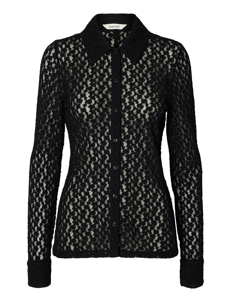 Selected - SLWVIKA LS SHIRT - langærmede skjorter - black - 1