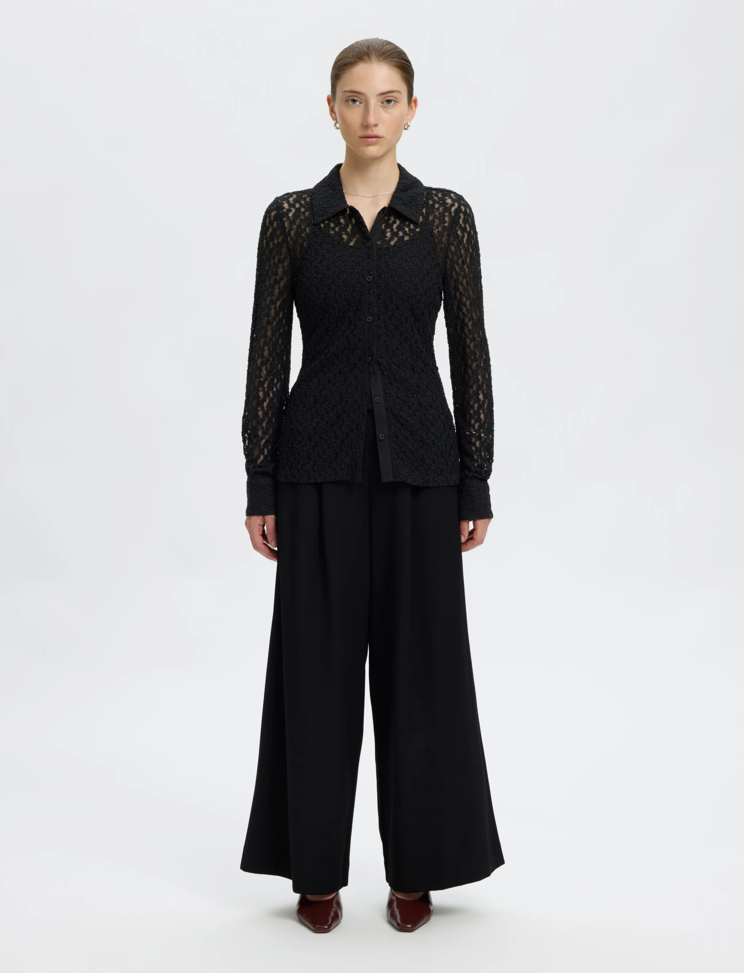Selected - SLWVIKA LS SHIRT - langærmede skjorter - black - 3