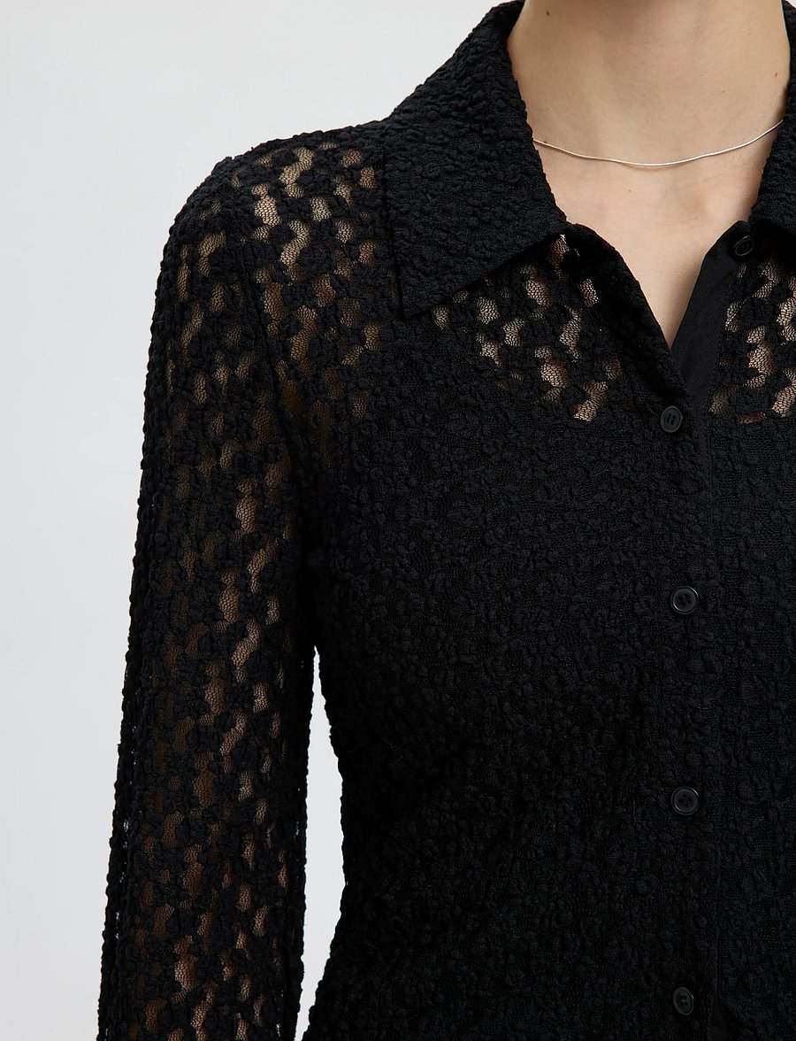 Selected - SLWVIKA LS SHIRT - langærmede skjorter - black - 4