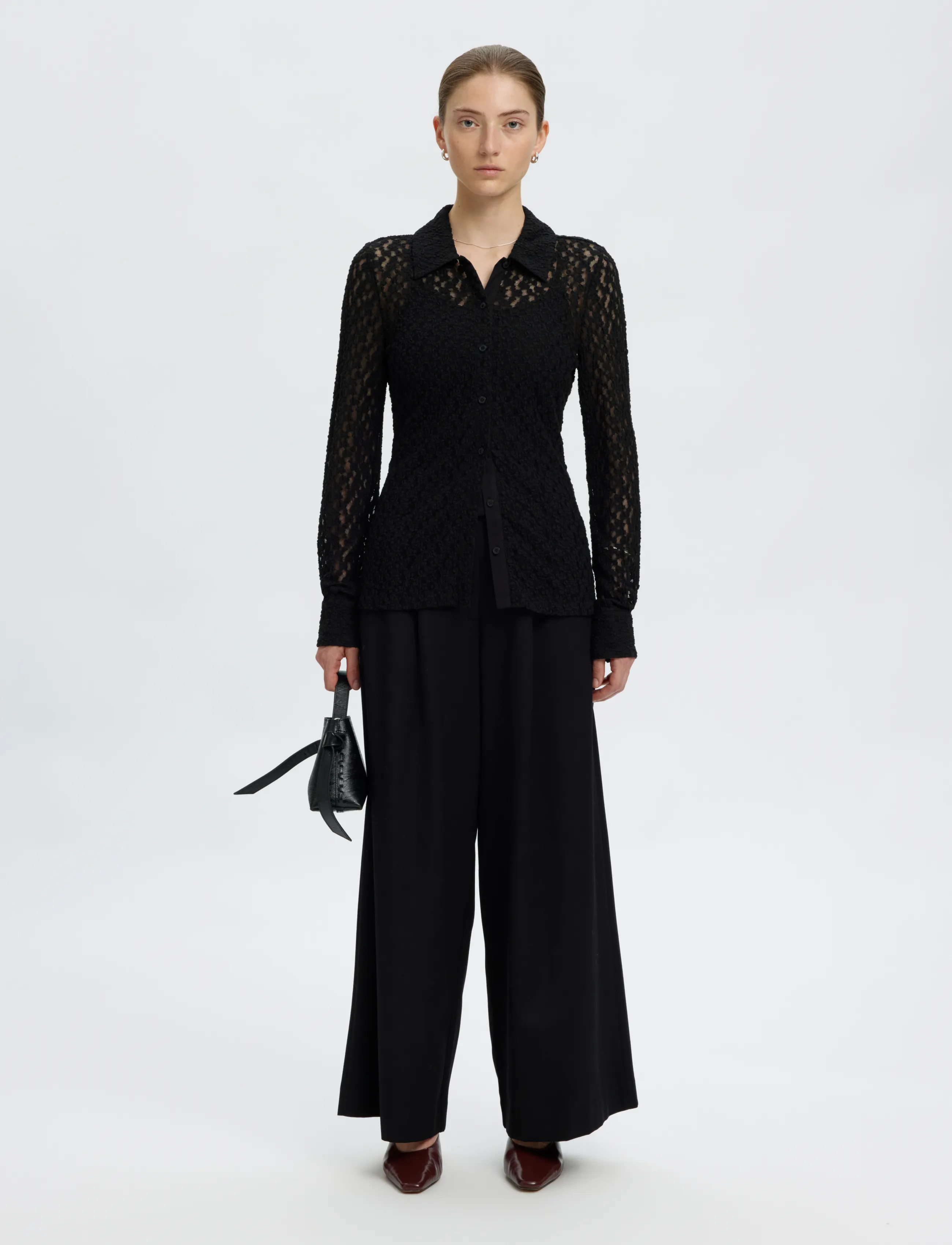 Selected - SLWVIKA LS SHIRT - langærmede skjorter - black - 5