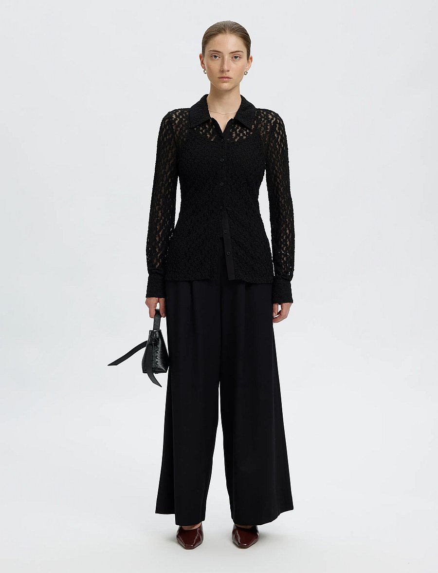 Selected - SLWVIKA LS SHIRT - langærmede skjorter - black - 5
