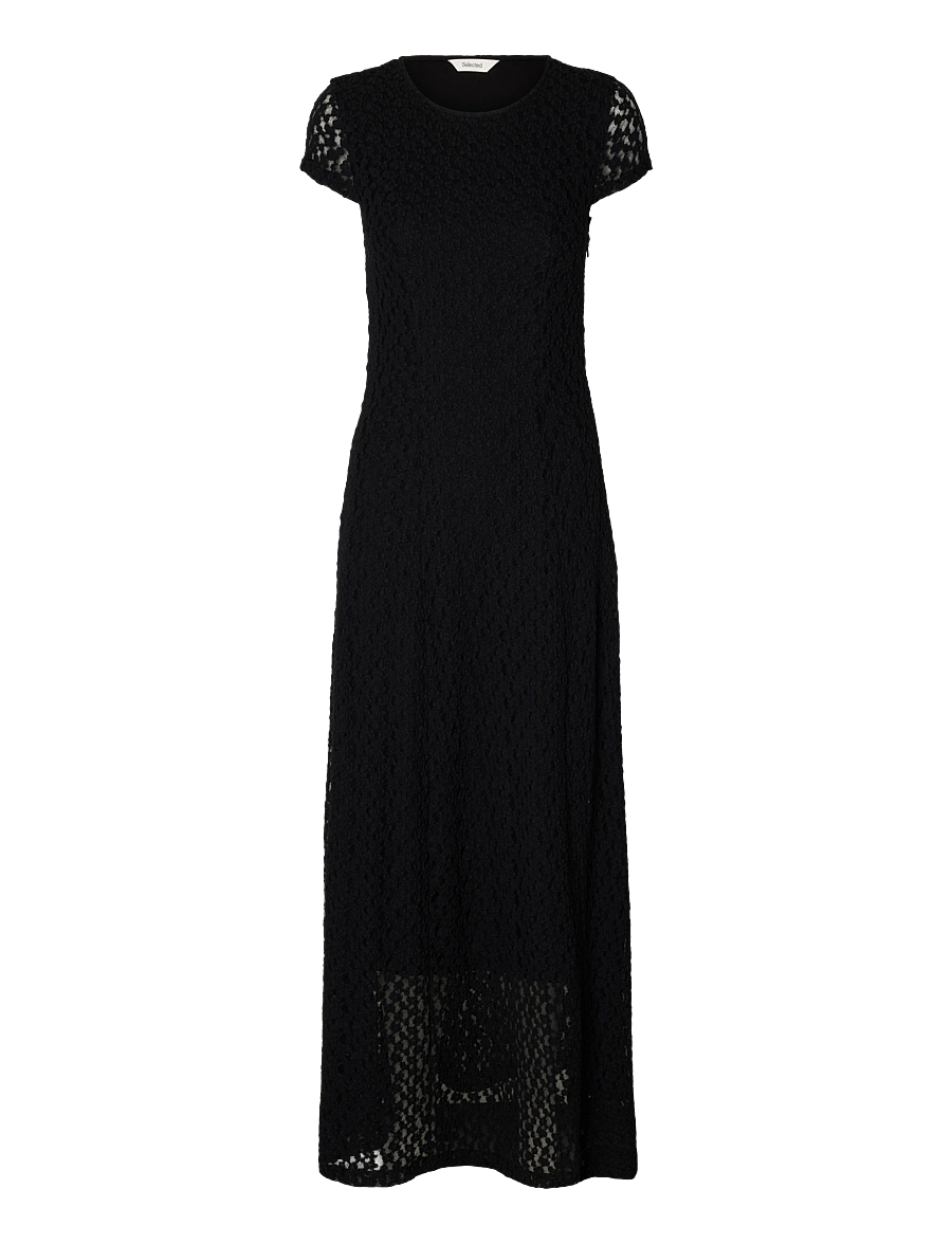 Selected - SLWVIKA ANKLE DRESS - maxi dresses - black - 1