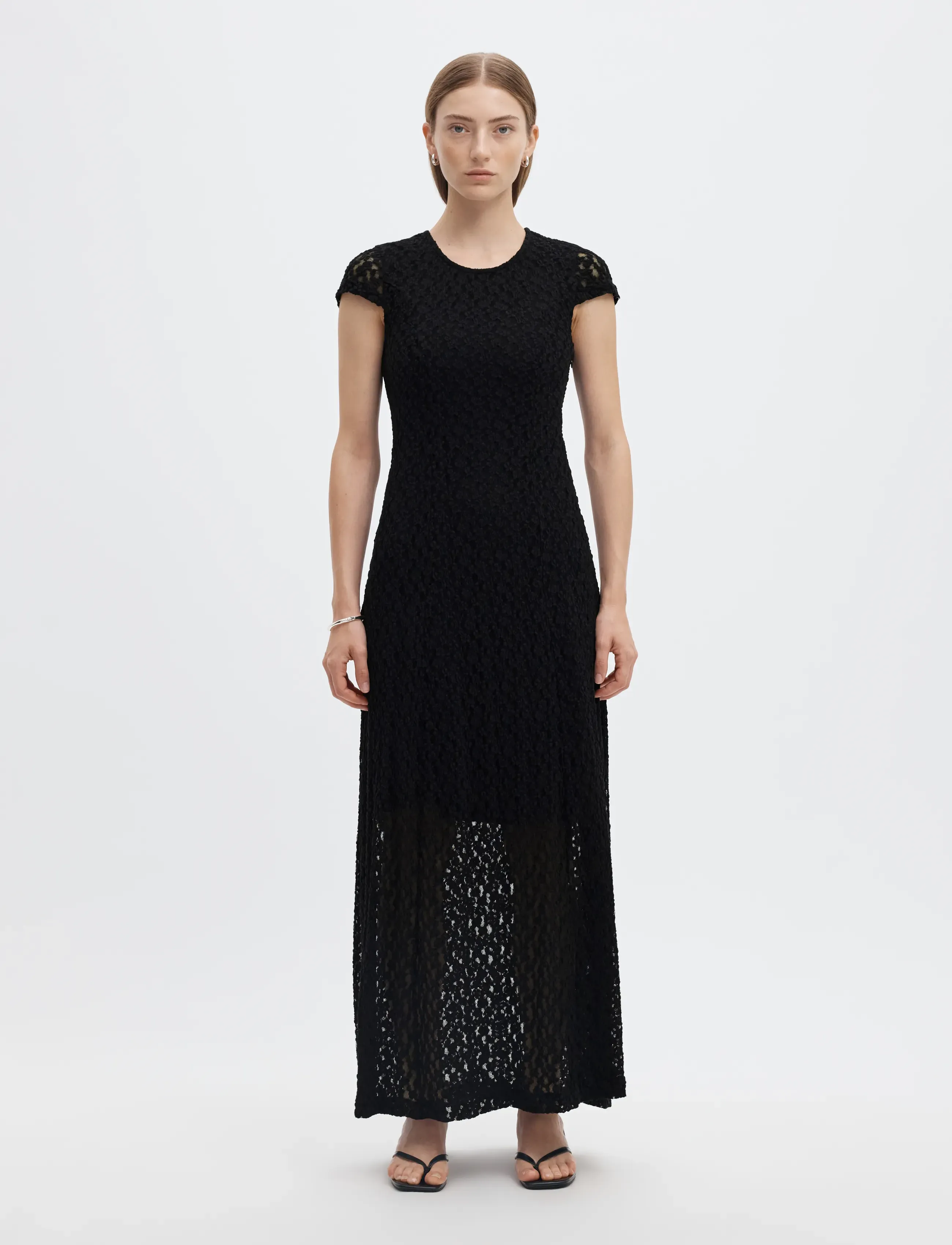 Selected Slwvika Ankle Dress, Kvinder, Blonde Maxi Kjole, Sort, Str: L