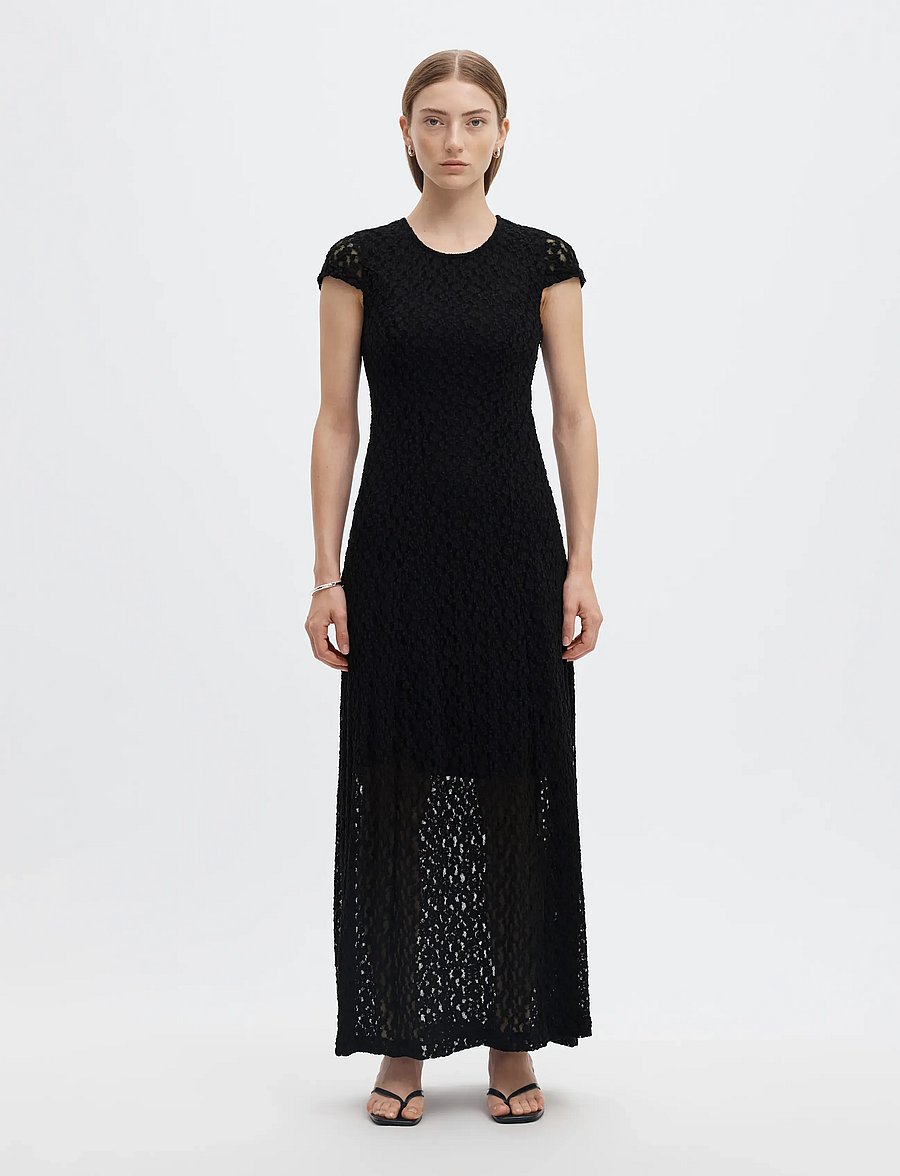 Selected - SLWVIKA ANKLE DRESS - maxi dresses - black - 0