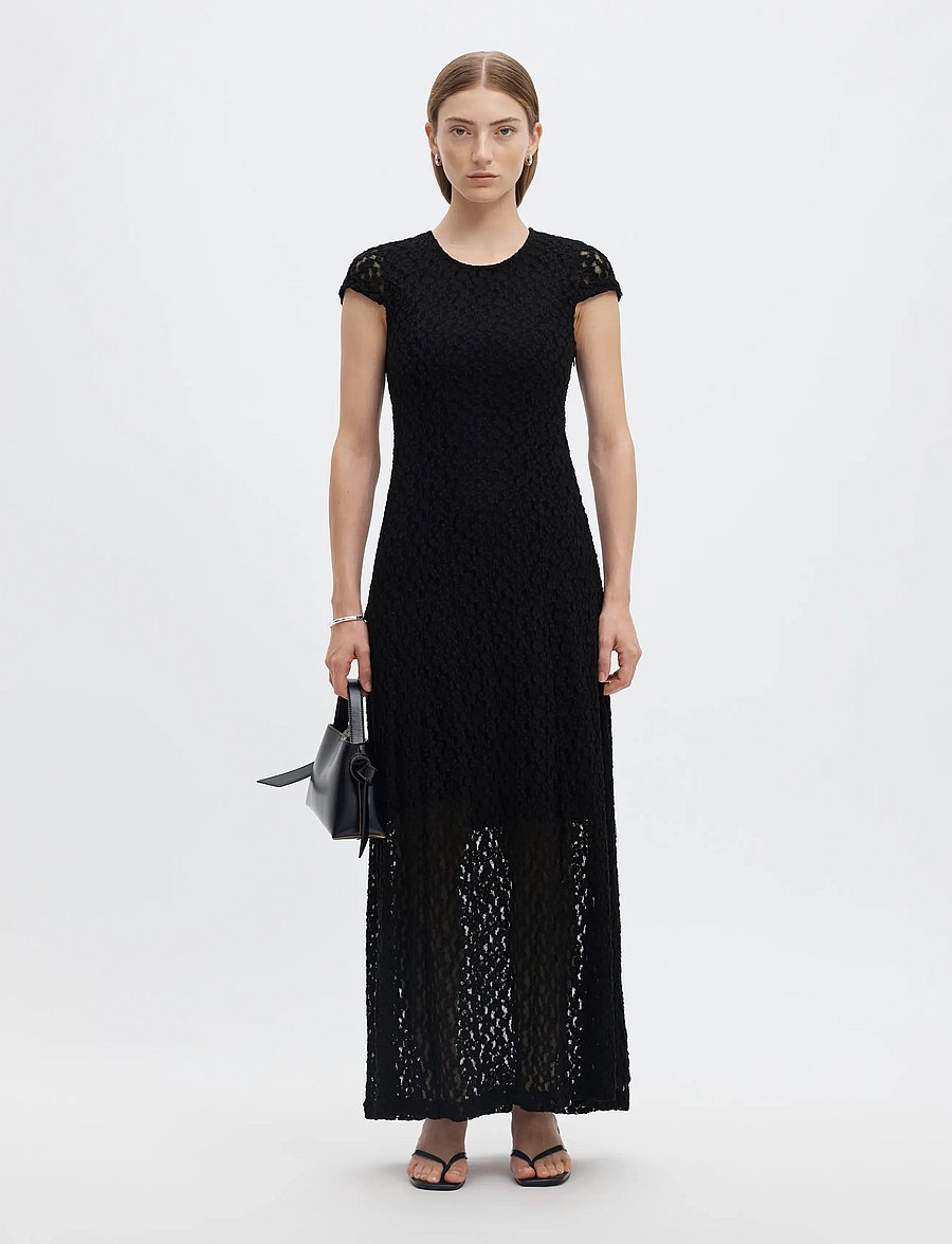 Selected - SLWVIKA ANKLE DRESS - maxi dresses - black - 3