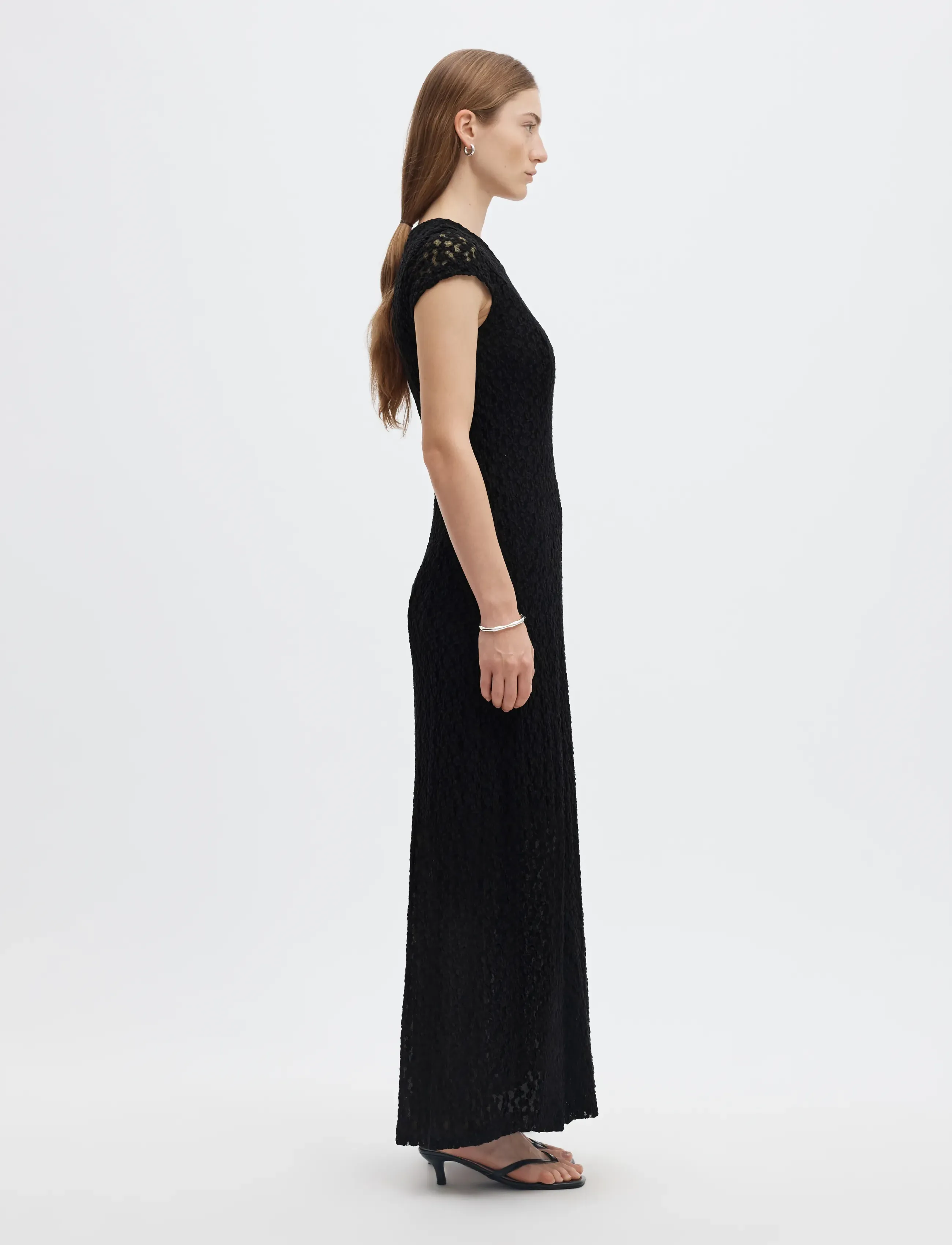 Selected - SLWVIKA ANKLE DRESS - maxi dresses - black - 5