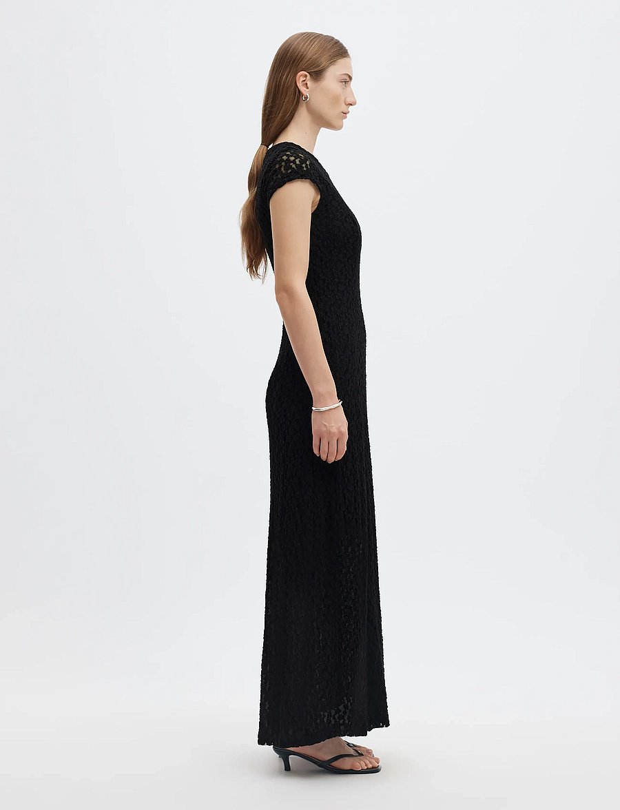 Selected - SLWVIKA ANKLE DRESS - maxi dresses - black - 5