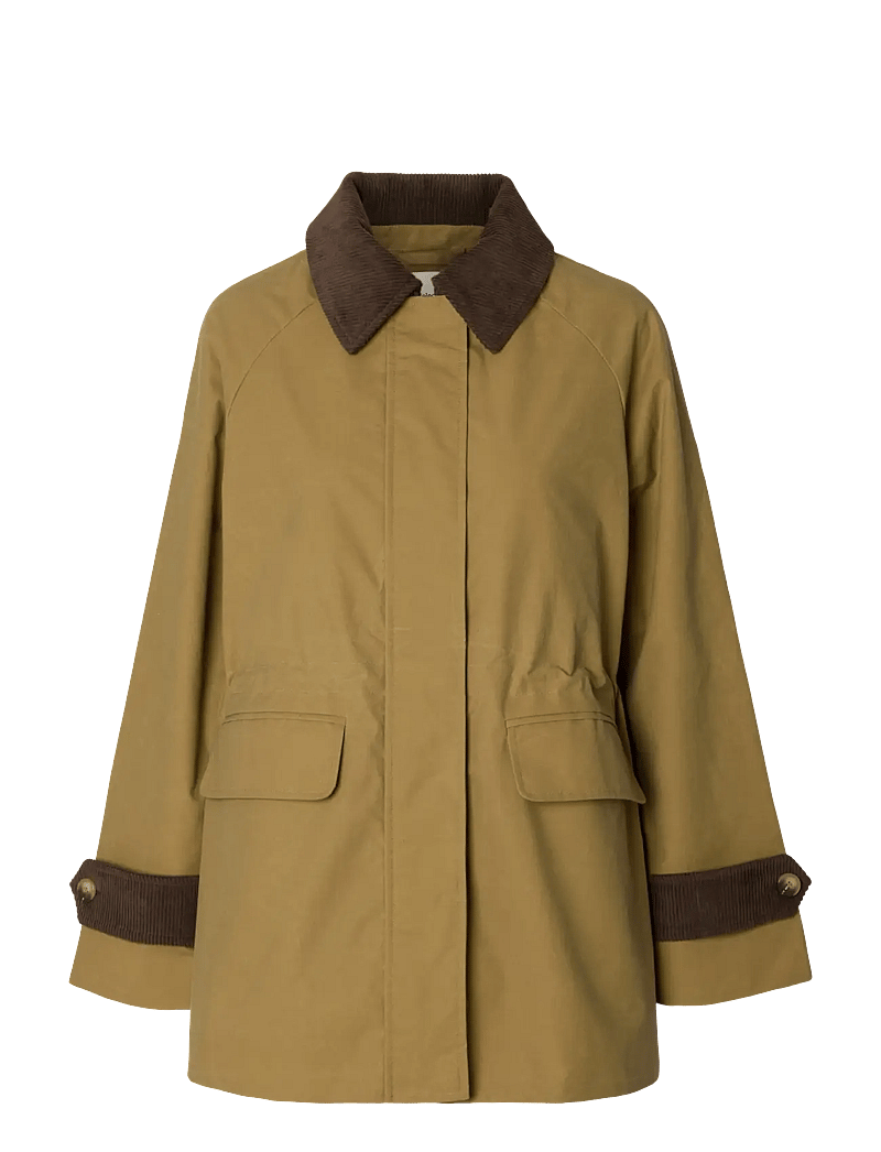 Selected - SLFWILMA WAXED CLAIR JACKET NOOS - utility-jacken - tigers eye - 1