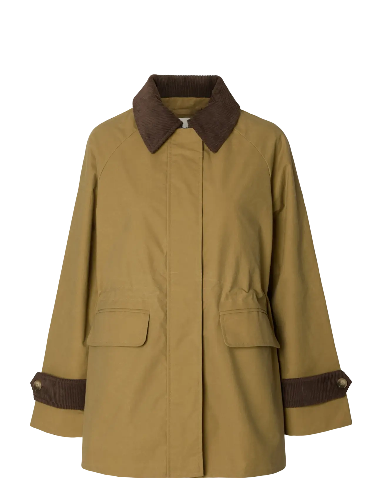 Selected SLFWILMA WAXED CLAIR JACKET NOOS - Utilityjackor - TIGERS EYE / brown