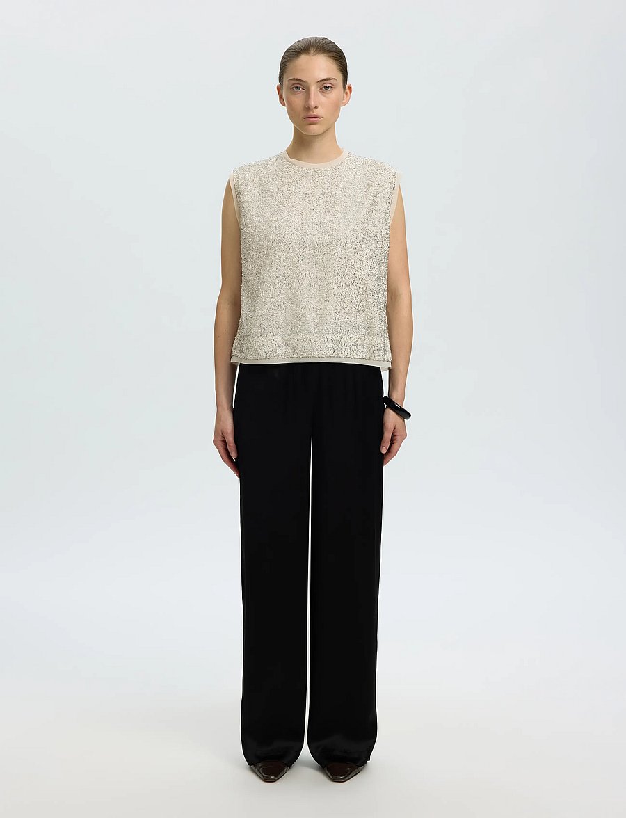 Selected - SLWELLIE SL TOP - Ärmlösa blusar - silver birch - 3