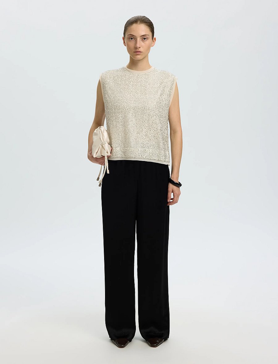 Selected - SLWELLIE SL TOP - Ärmlösa blusar - silver birch - 5