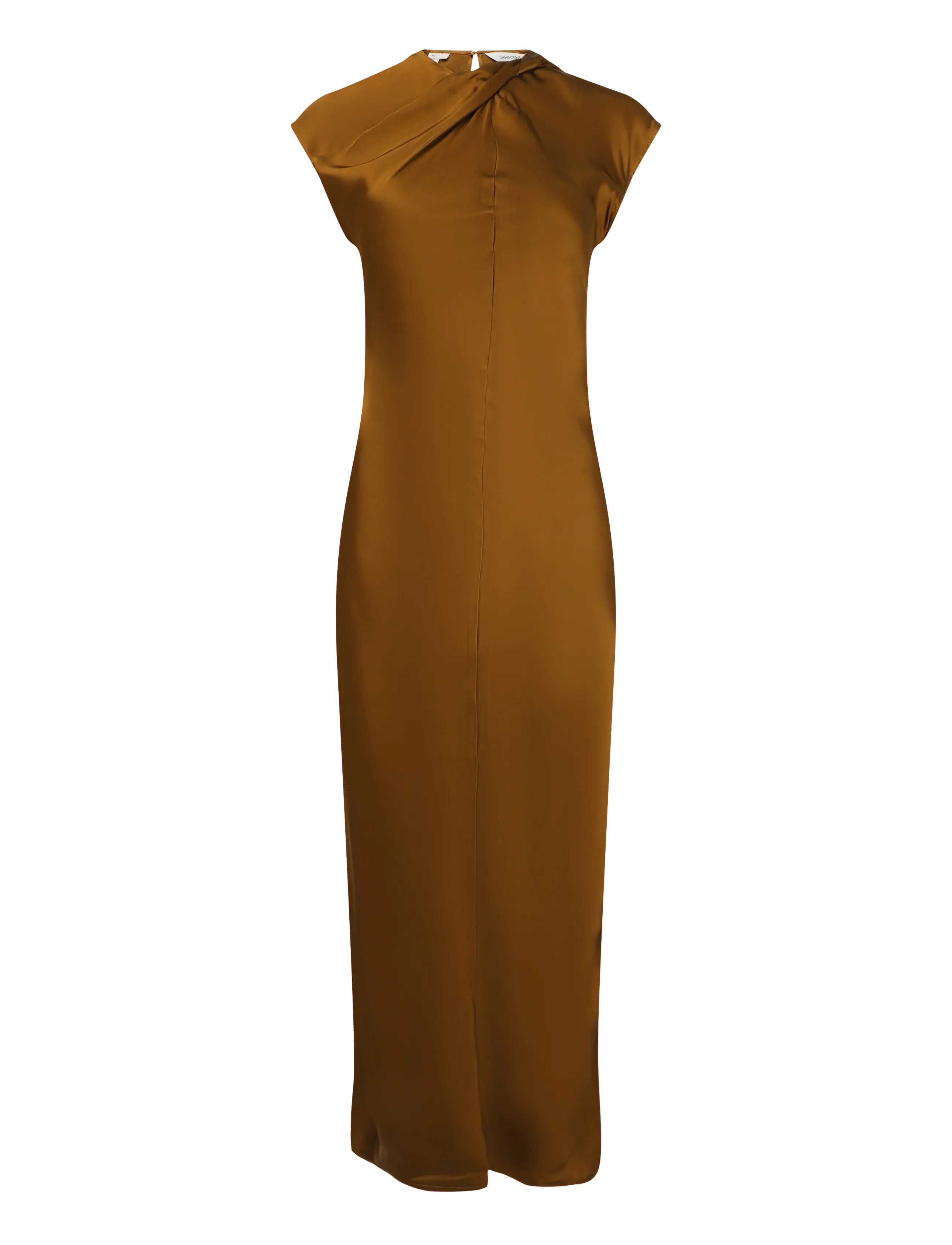 Selected SLWVIDA SLIM CAPSLEEVE ANKLE DRESS - Mode trends - MONKS ROBE / brown