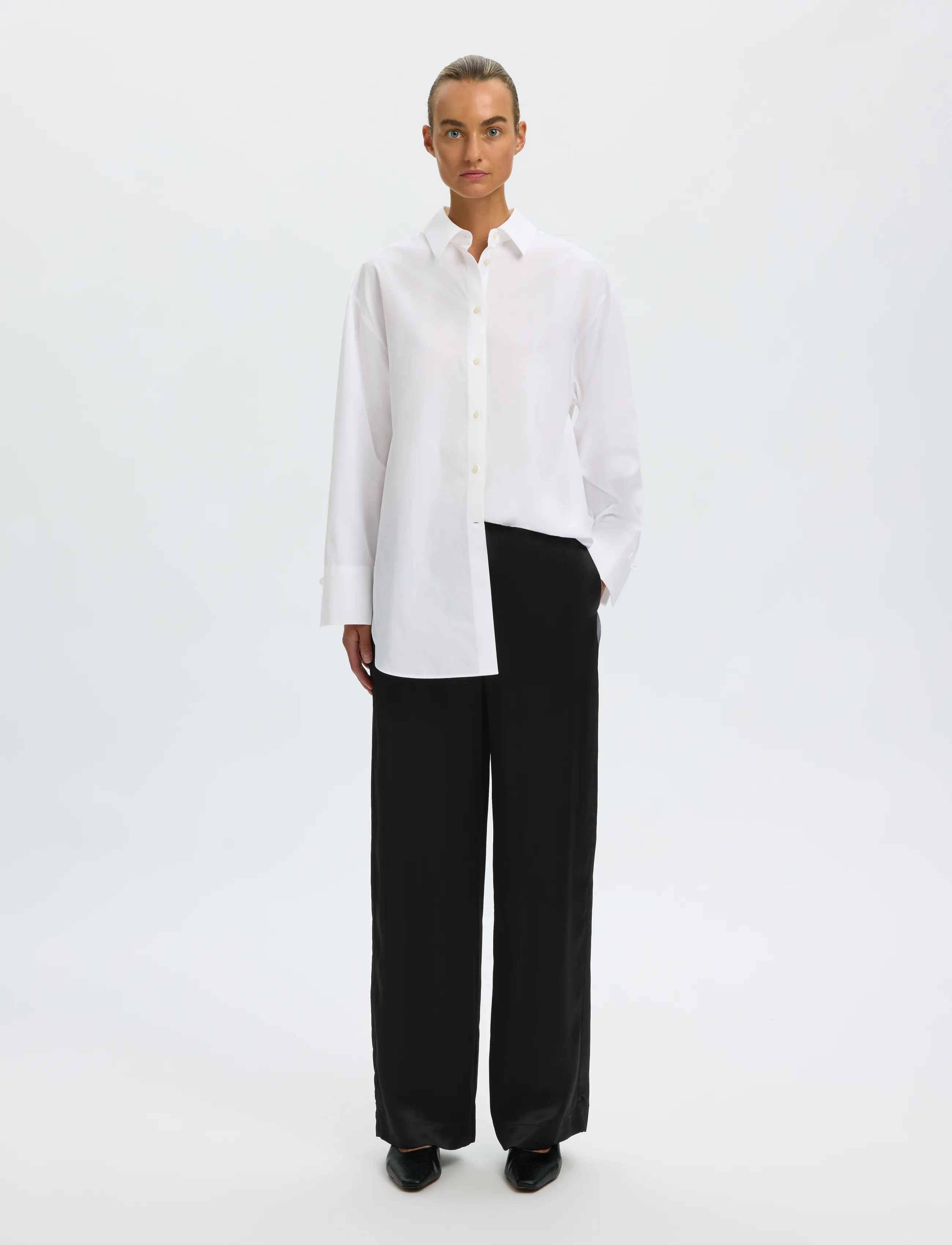 SELECTED Slwvida Mw Wide Pant byxor dam – bild 3