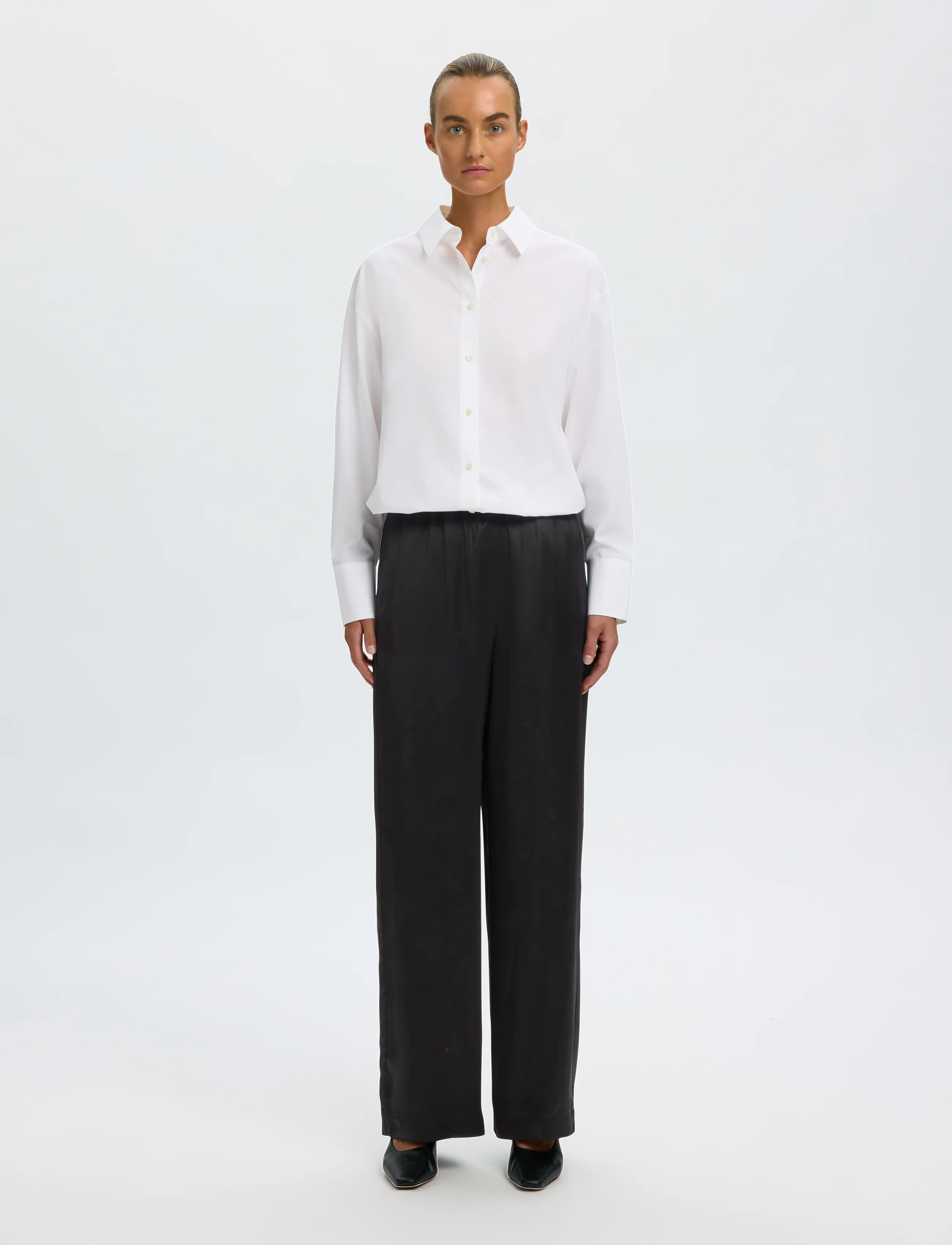 SELECTED Slwvida Mw Wide Pant byxor dam – bild 4