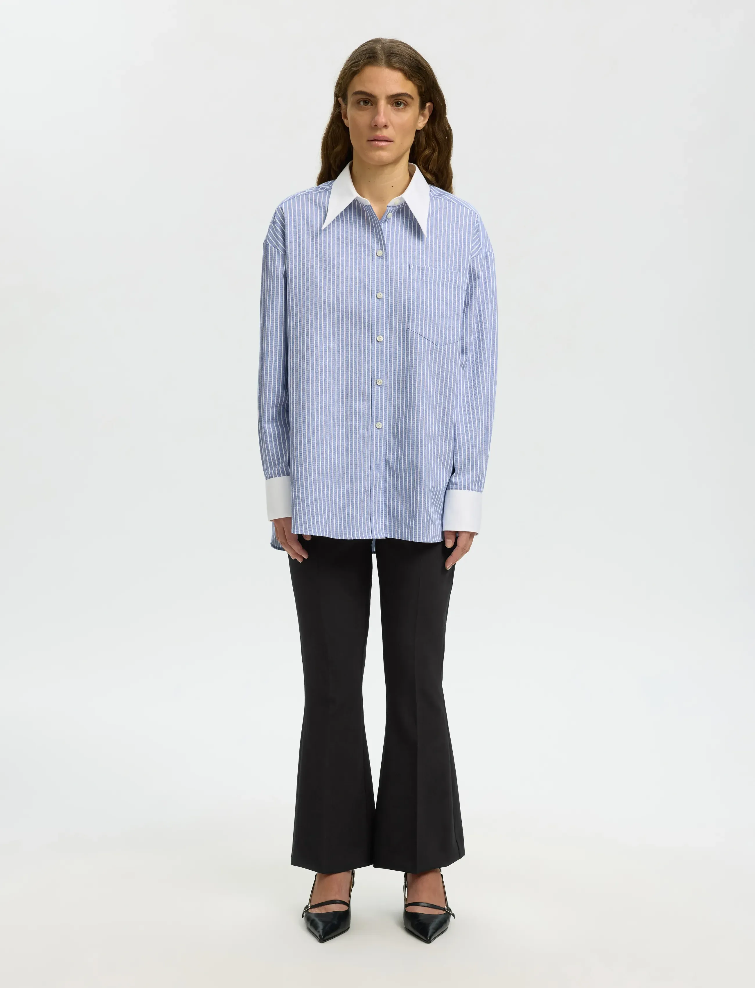 SELECTED Slfslim Rita Kick Flared Cropped Mw Pant leggings dam – bild 3