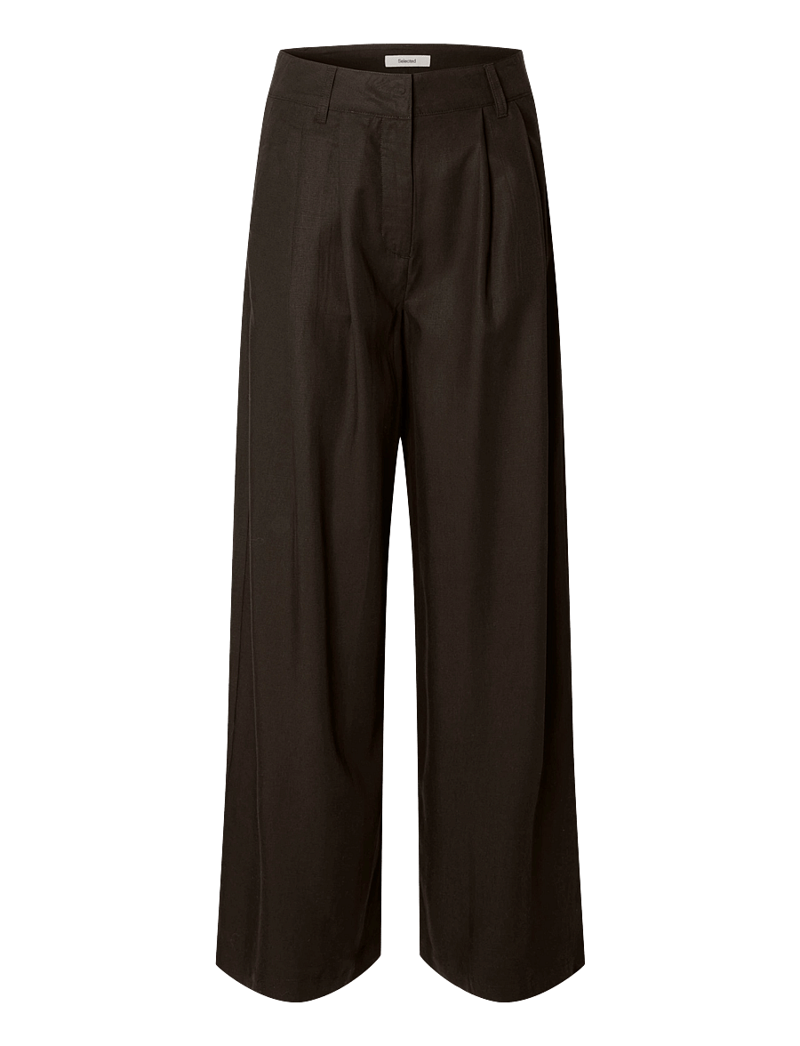 Selected - SLWNATUK-JANNA HW PLEATED PANT - hosen mit weitem bein - delicioso - 0