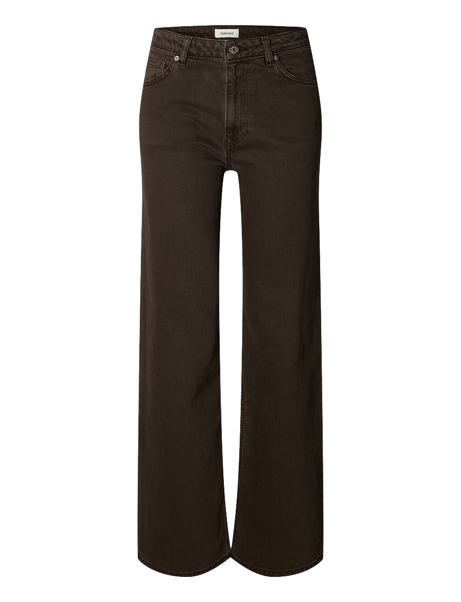 Selected - SLWWIDE BEA-KORI COLORED HW JEANS NOOS - hosen mit weitem bein - delicioso - 1