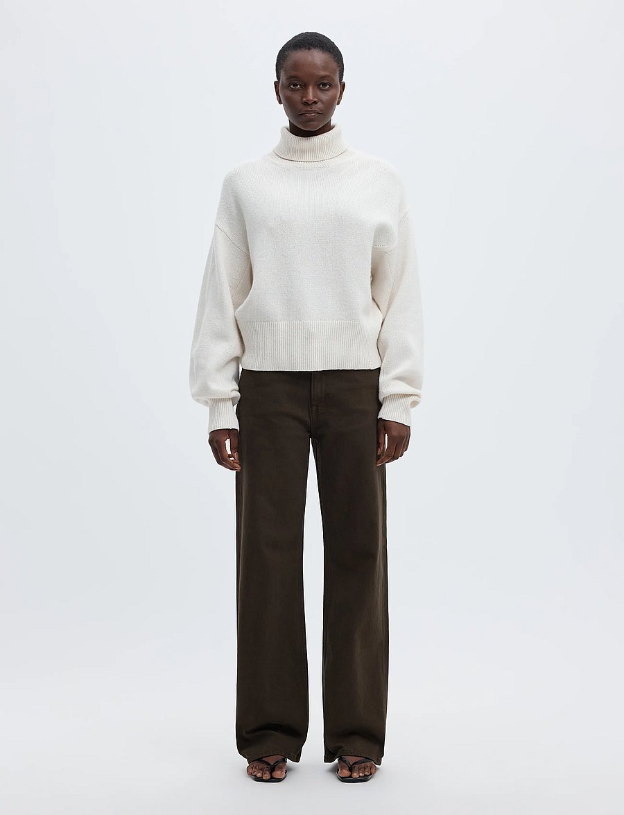 Selected - SLWWIDE BEA-KORI COLORED HW JEANS NOOS - hosen mit weitem bein - delicioso - 3
