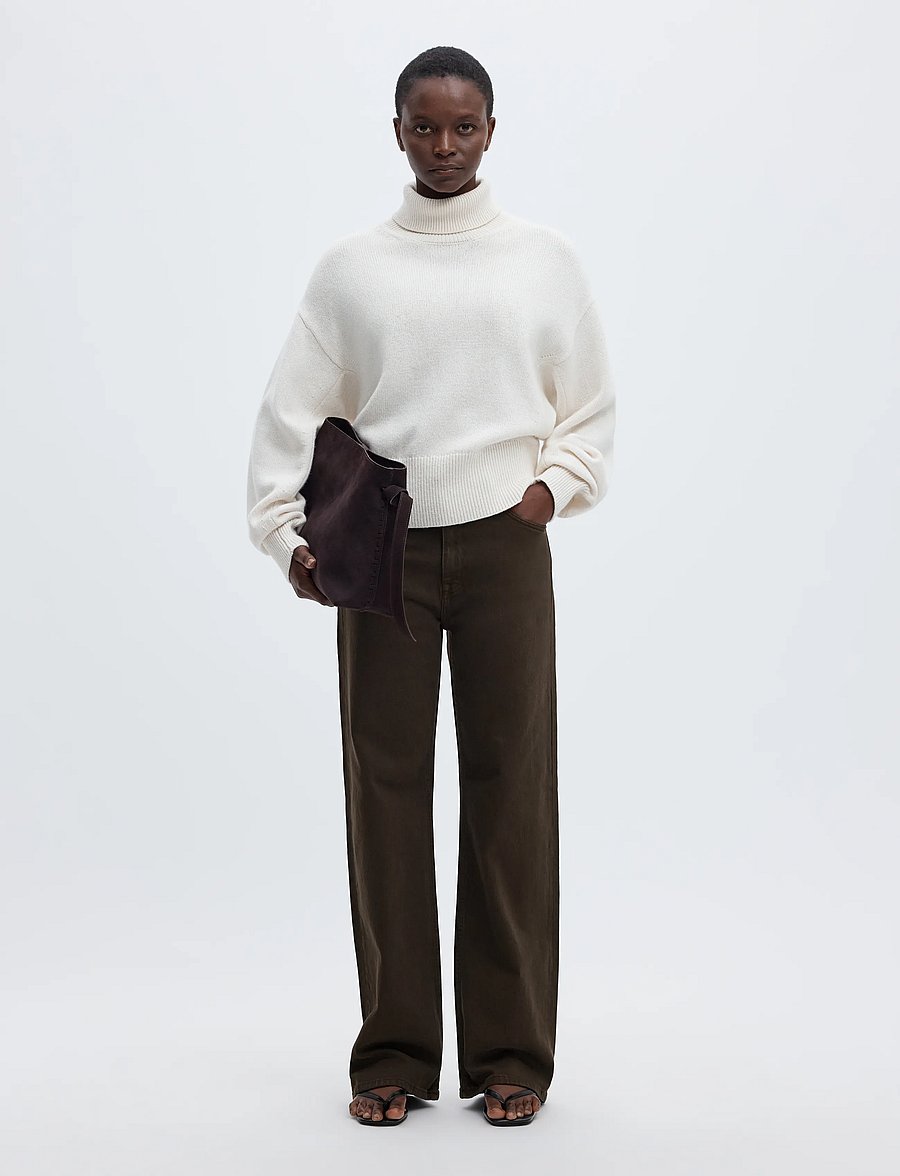 Selected - SLWWIDE BEA-KORI COLORED HW JEANS NOOS - hosen mit weitem bein - delicioso - 5
